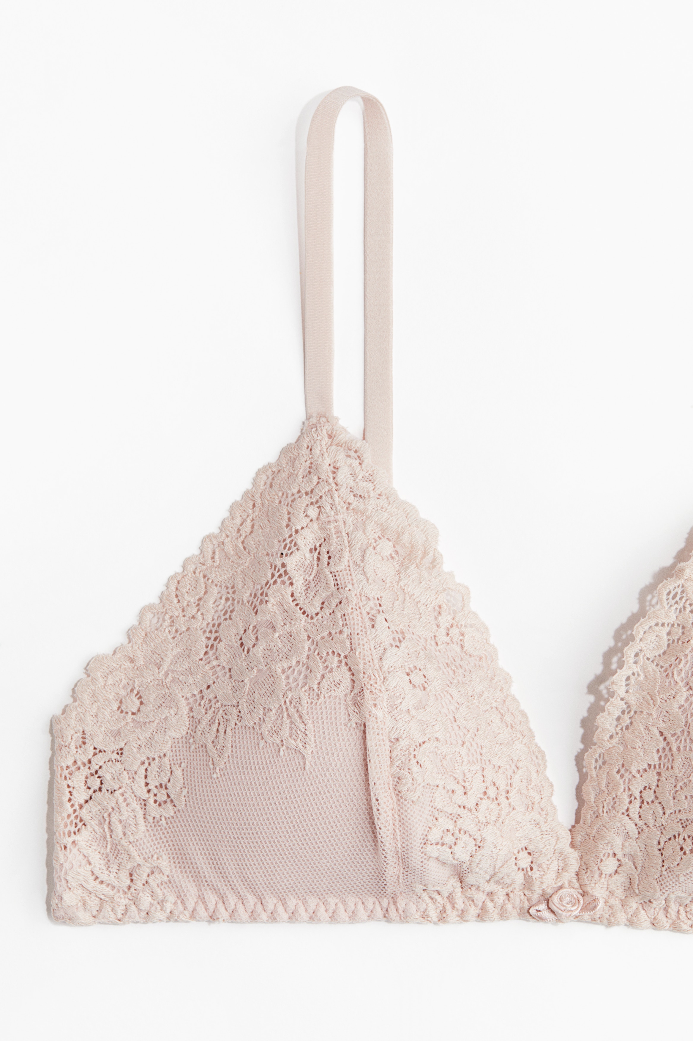 Padded soft lace bra