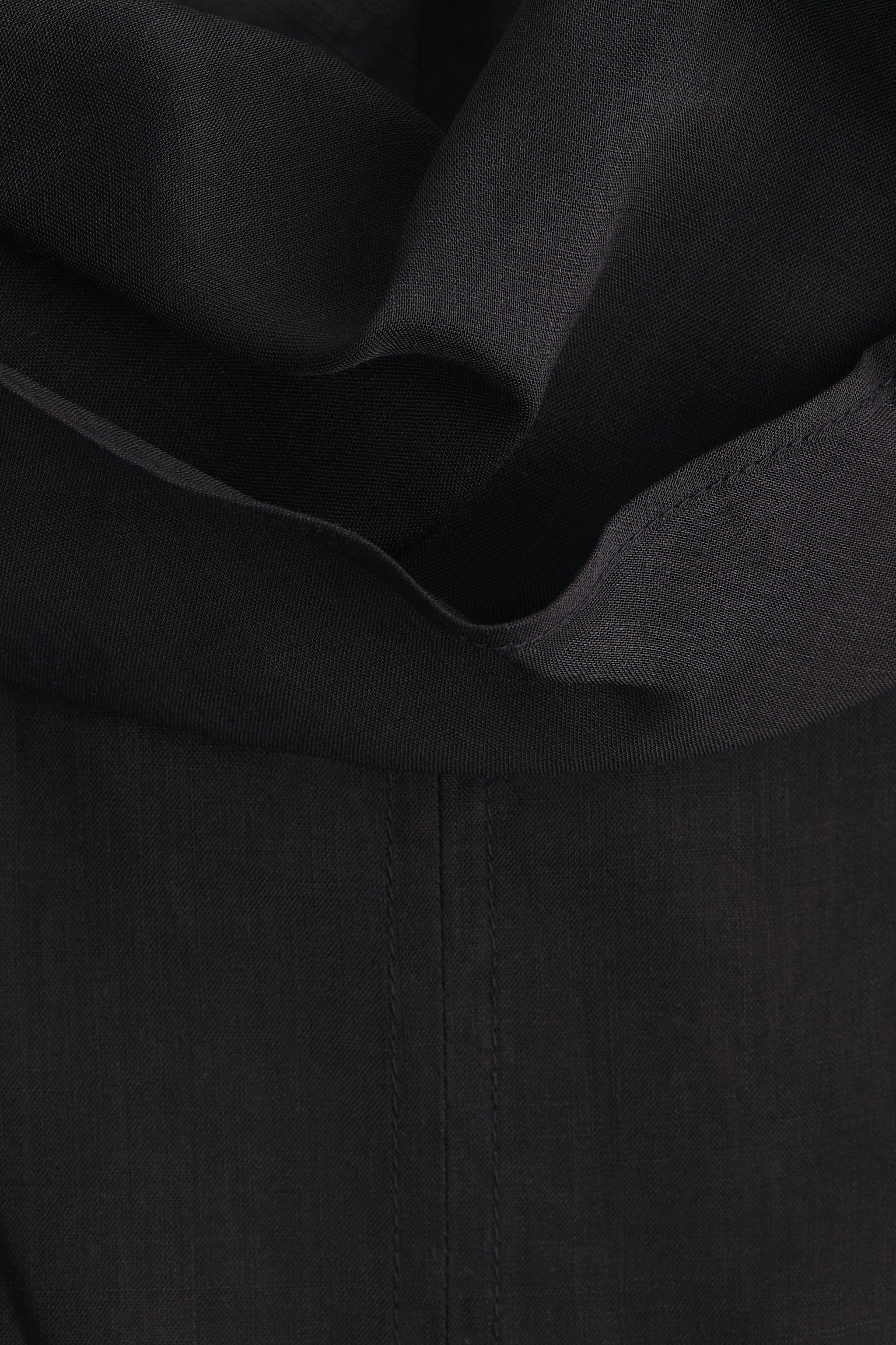 Ramie-blend peplum top - שחור - 8