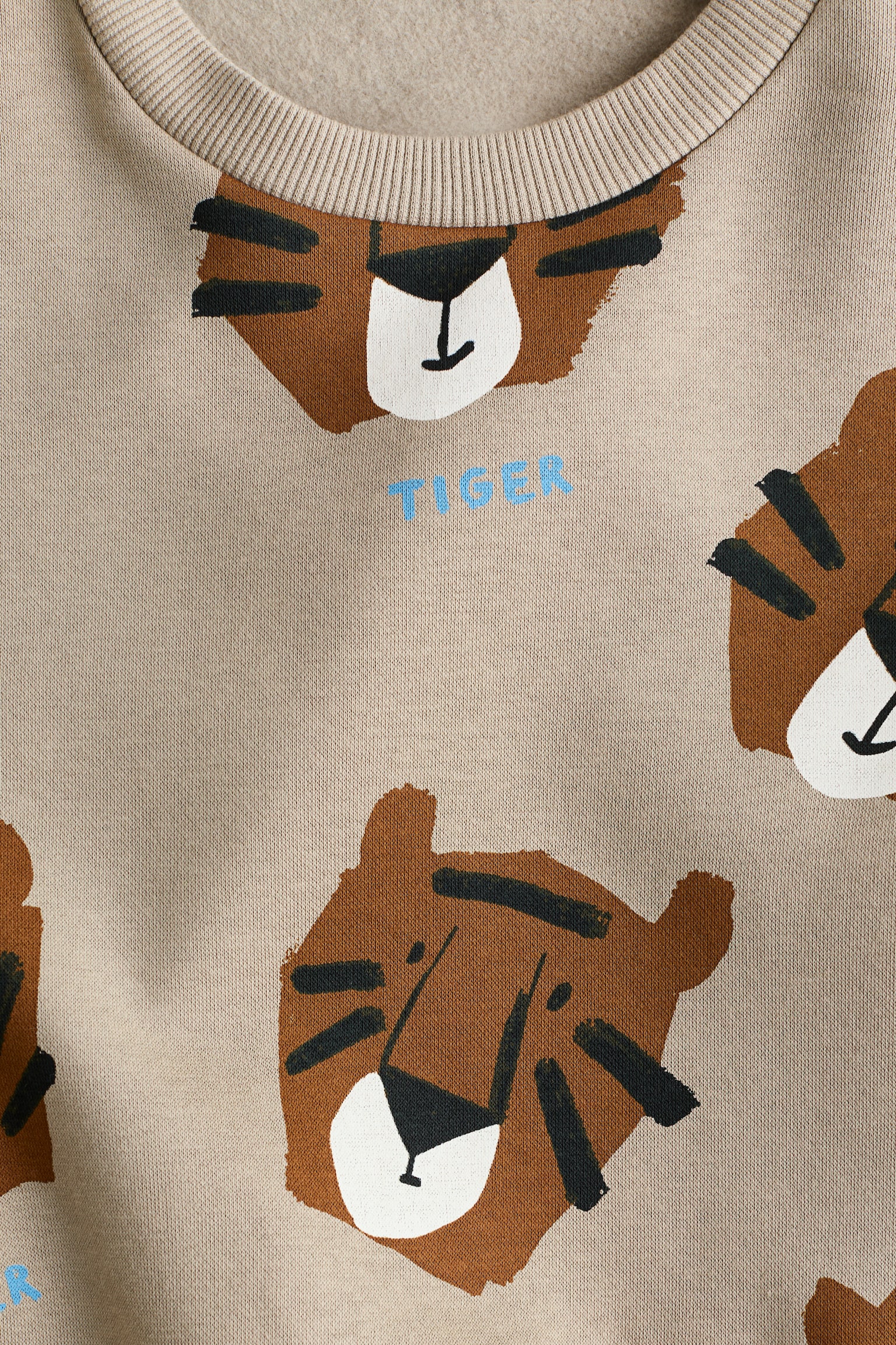 Nyomott mintás melegítőfelső - Bézs/tigrisek/Szürke melír/Big Brother/Világostürkiz/Little Brother/Világosbézs/dinoszauruszok/Kék/robot/Bézs/dömper/Zöld/Miami/Barackszínű/Lombardy/Világosszürke melír/New York - 2