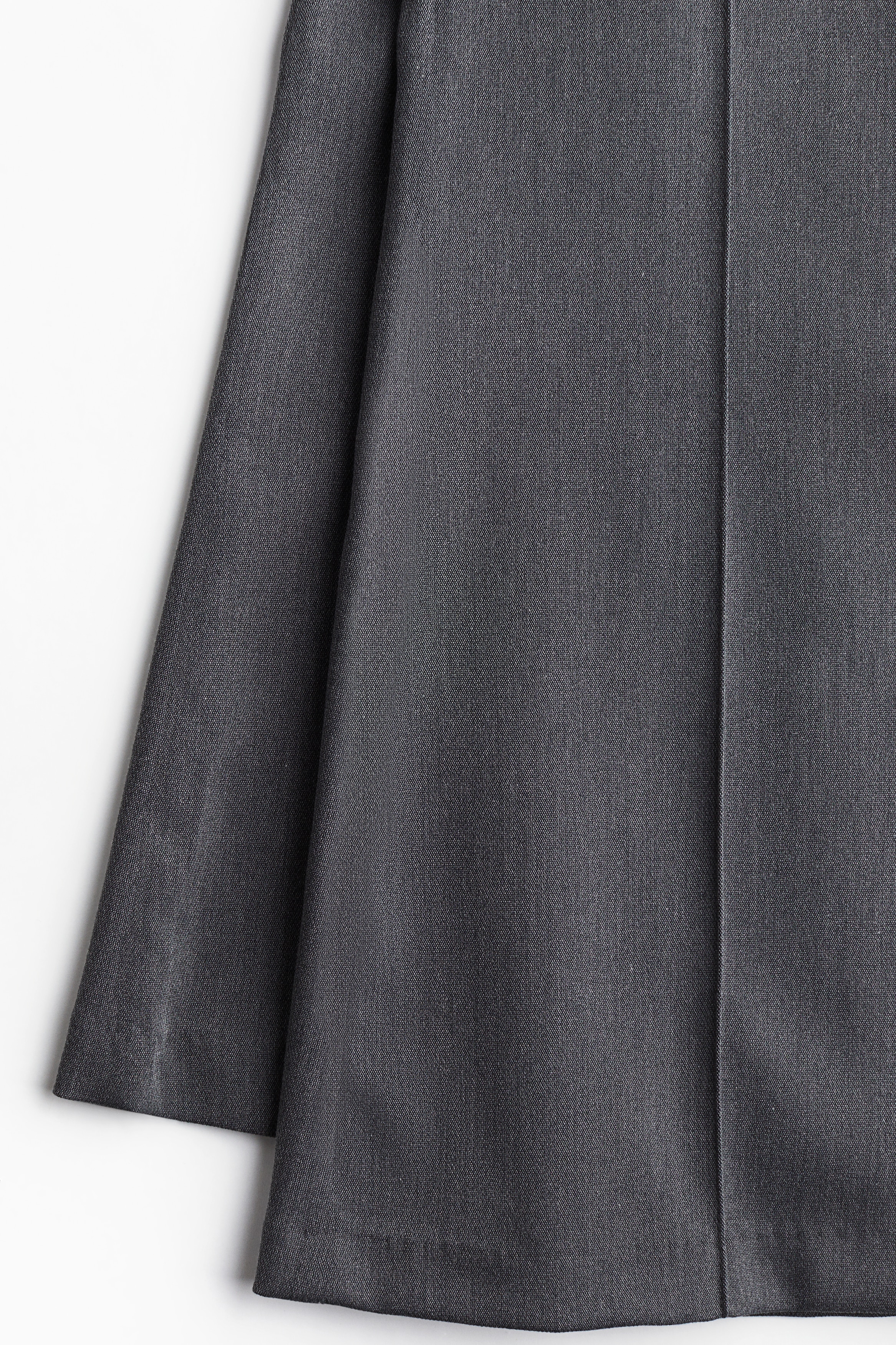 Ladies - Dark Gray Melange Flared Dress Pants - Size: 6 - H&M