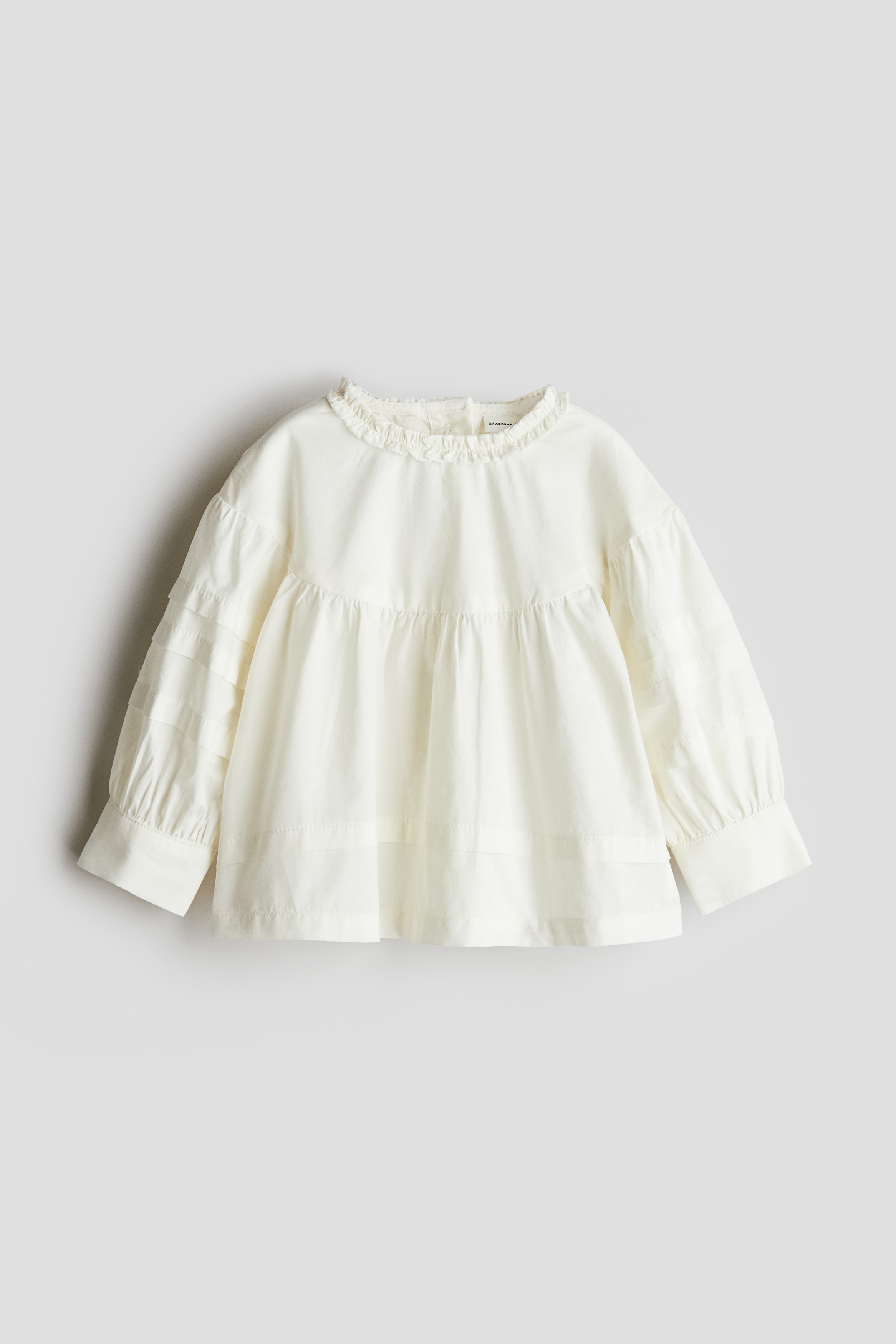Baby - White Cotton poplin blouse - Size: 6-9M  - H&M