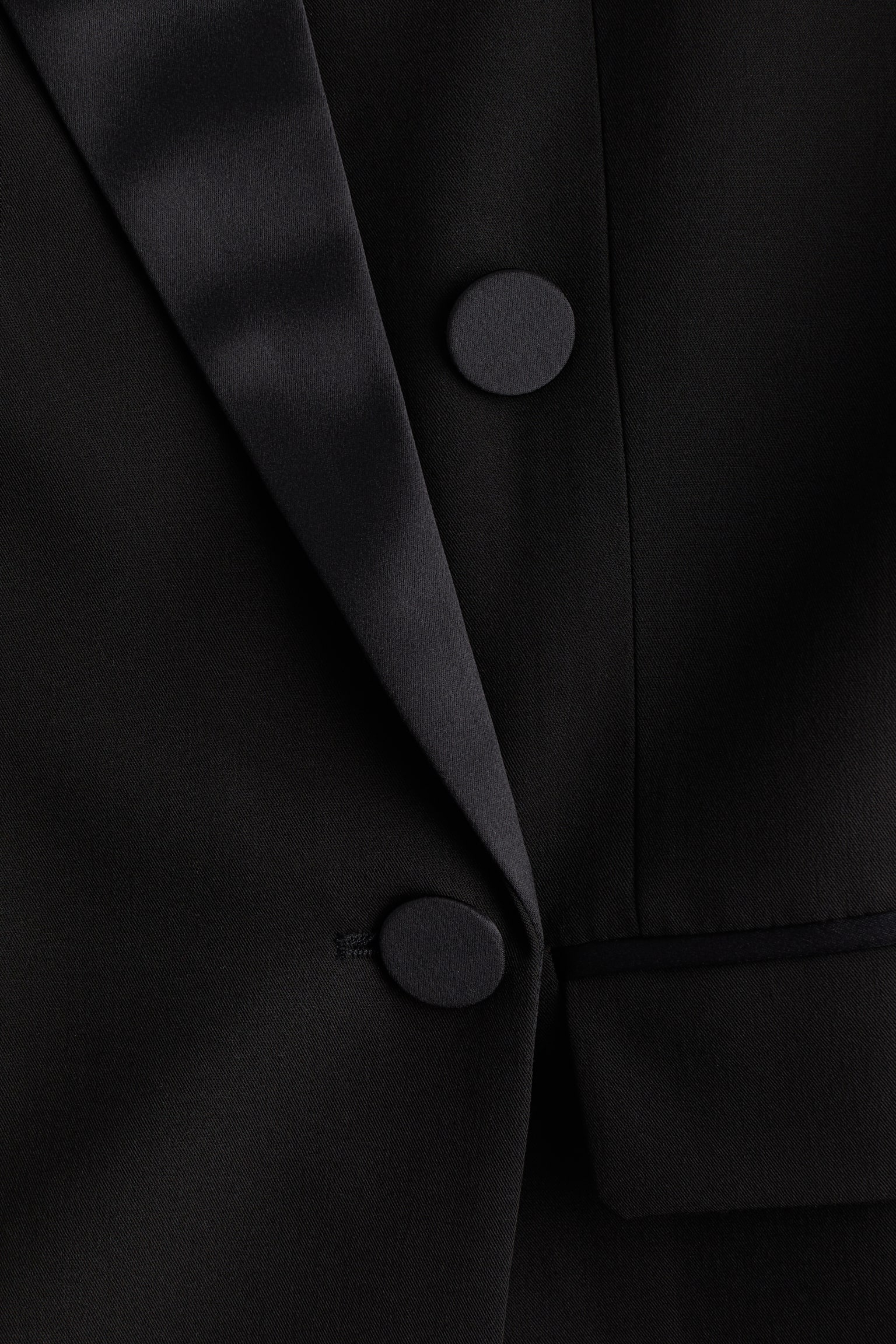 Double-breasted tuxedo blazer - Black - 6