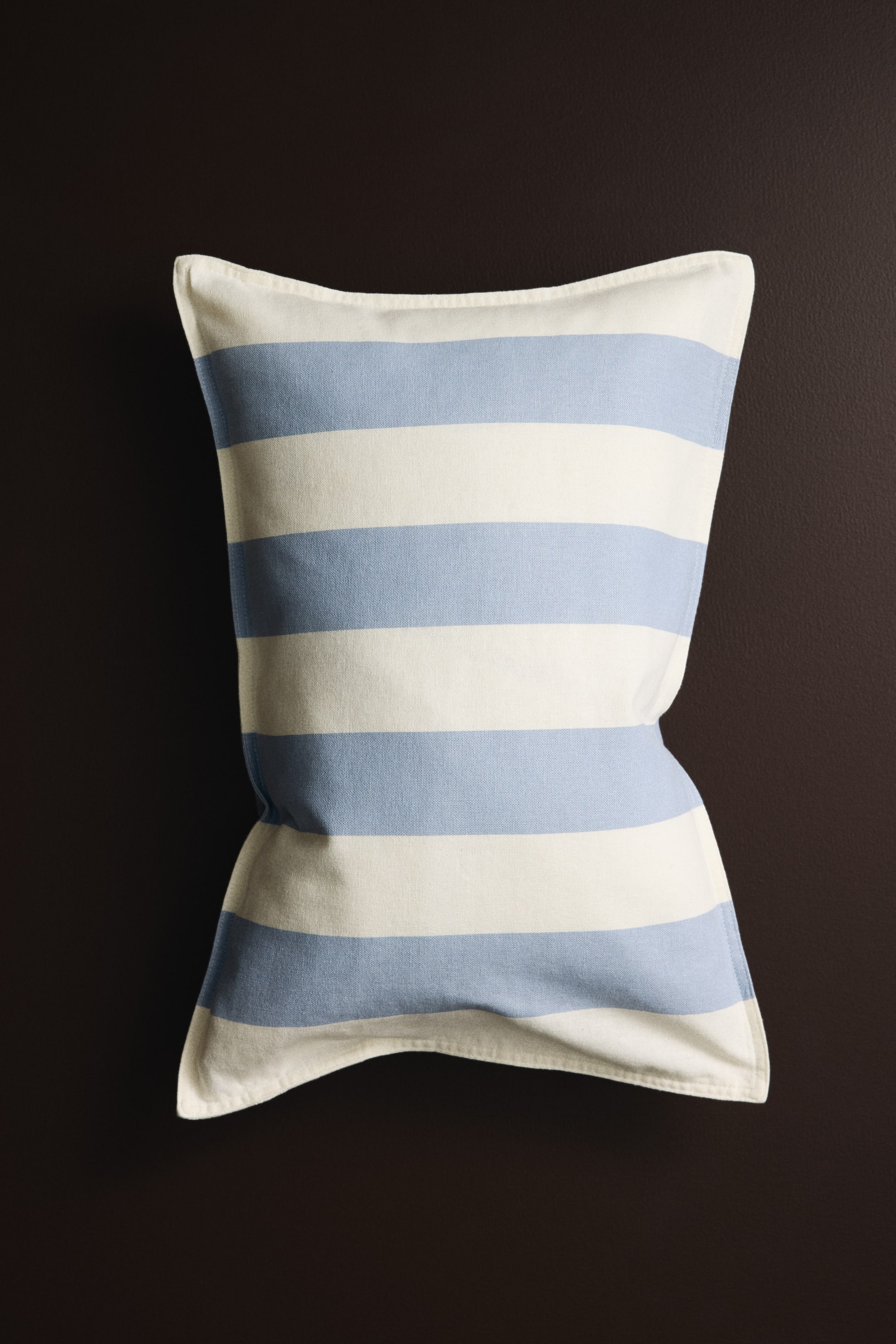 View larger image: Linen-Blend Cushion Cover - Light dusty blue/striped - Home All | H&M US 1