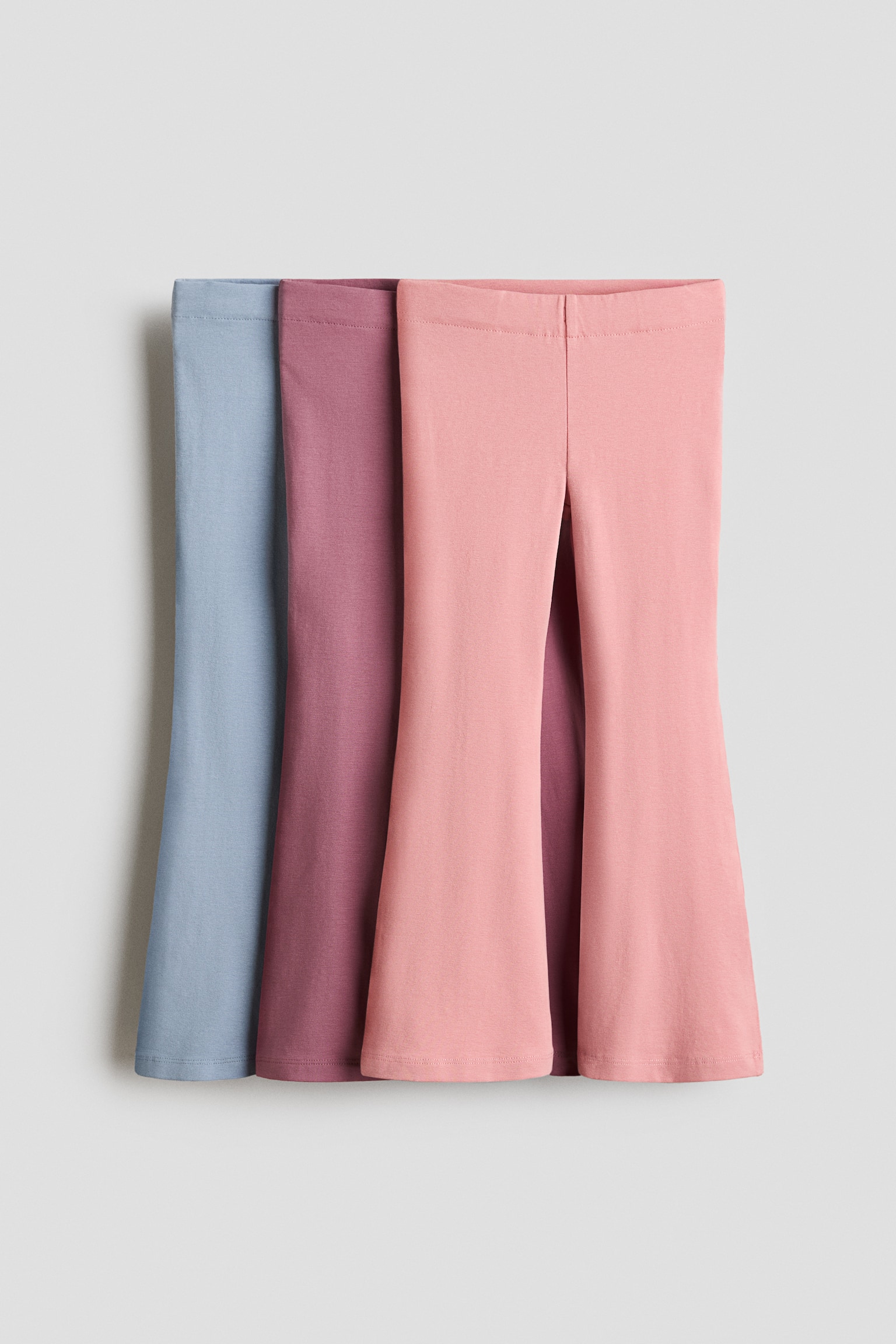 3-pack utsvingt leggings - Rosa/Lilla/Blå/Gammelrosa/Sort/Lys rosa/Sort/Lys beige/Leopardtrykk