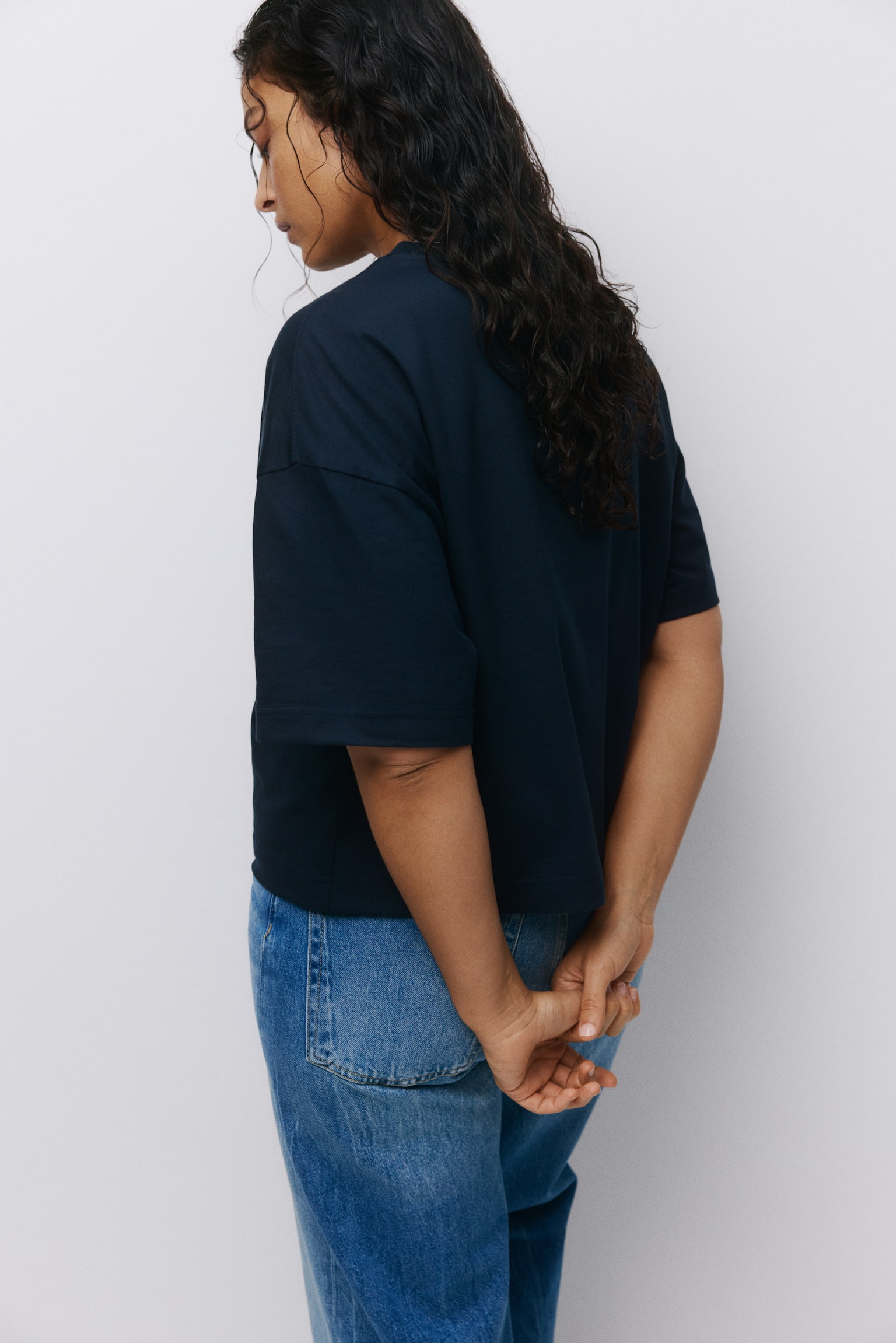 Tričko boxy - Námořnická modř/Bílá/tmavě hnědé proužky/Černá/Khaki zelená/Krémová/Bílá - 4