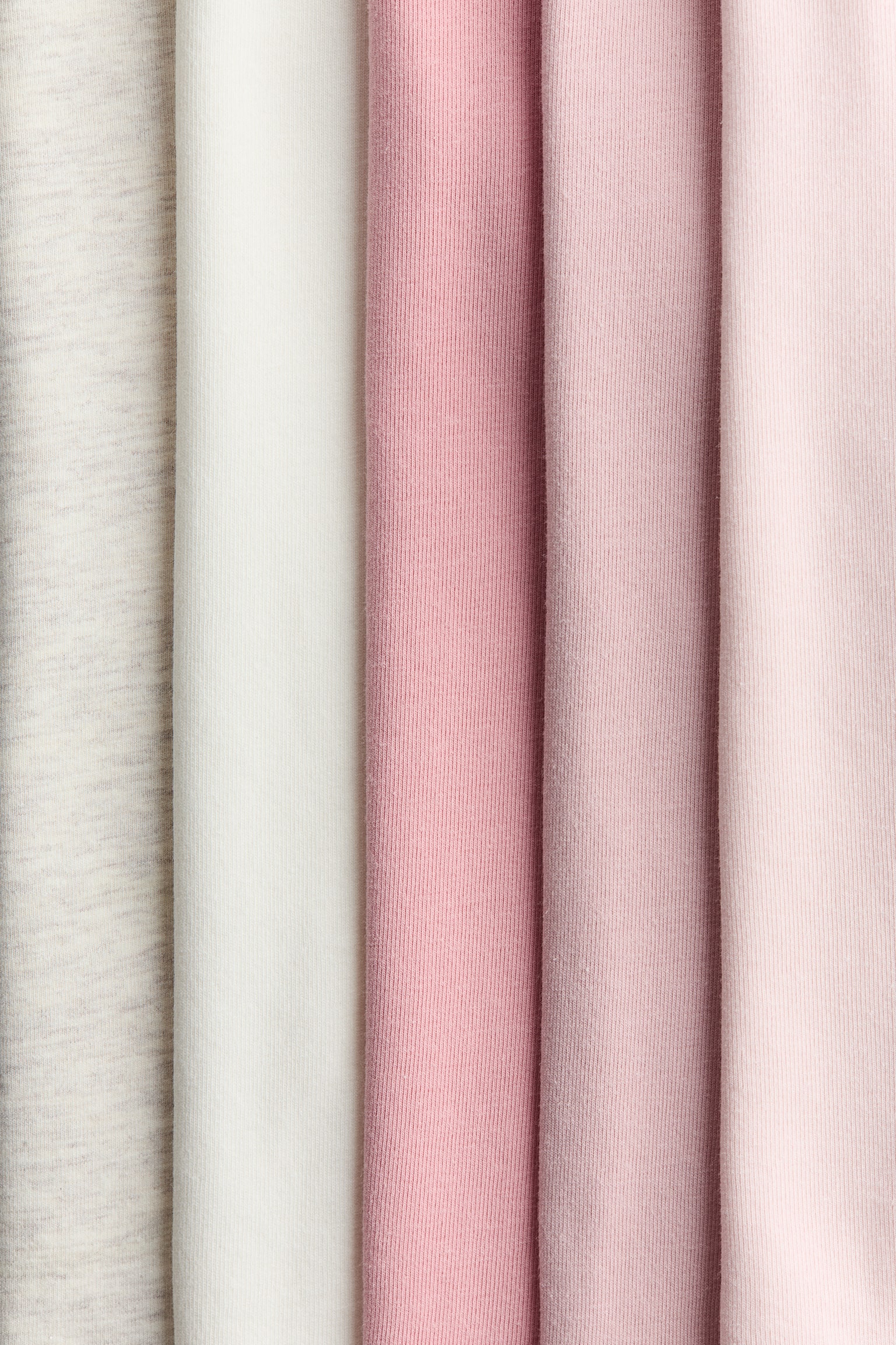 5-pack jersey tops - Pink/White/Light purple/Mint green/Dark grey/Spotted/Dark red/Pink/Purple/Turquoise/Mint green/Pink/Grey/Hearts - 2