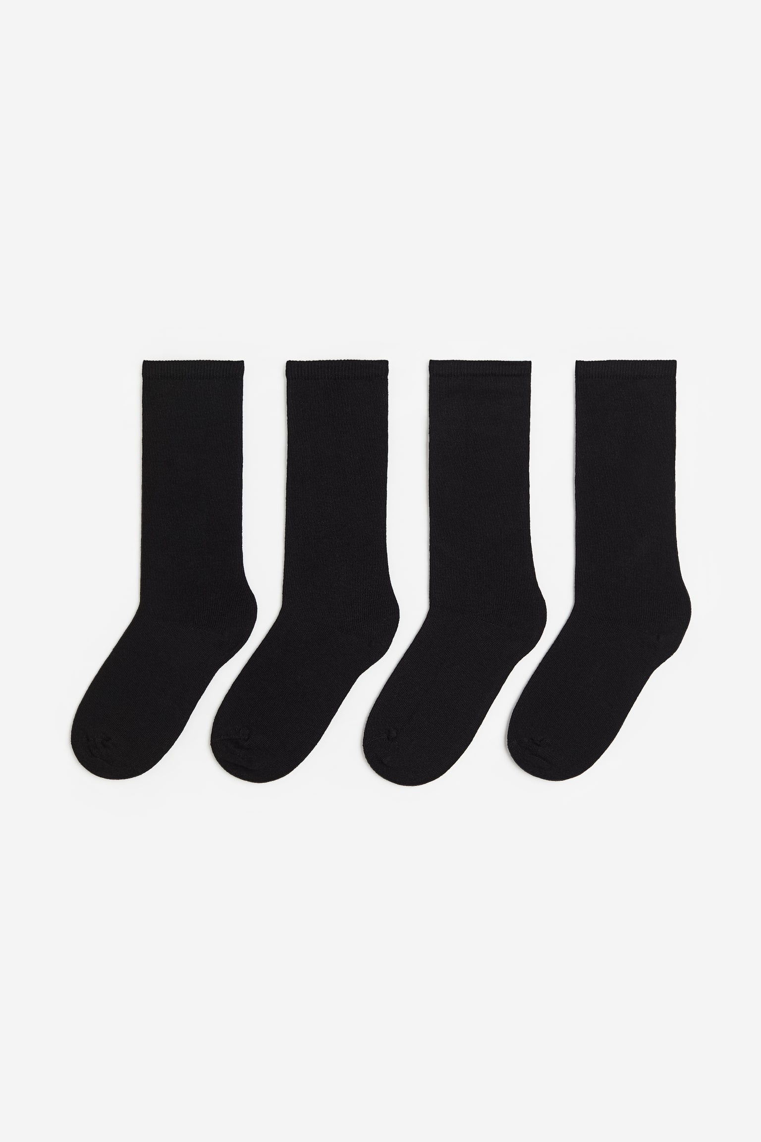 4-pack Knee Socks - Black/White/Navy blue/Dark grey - 1