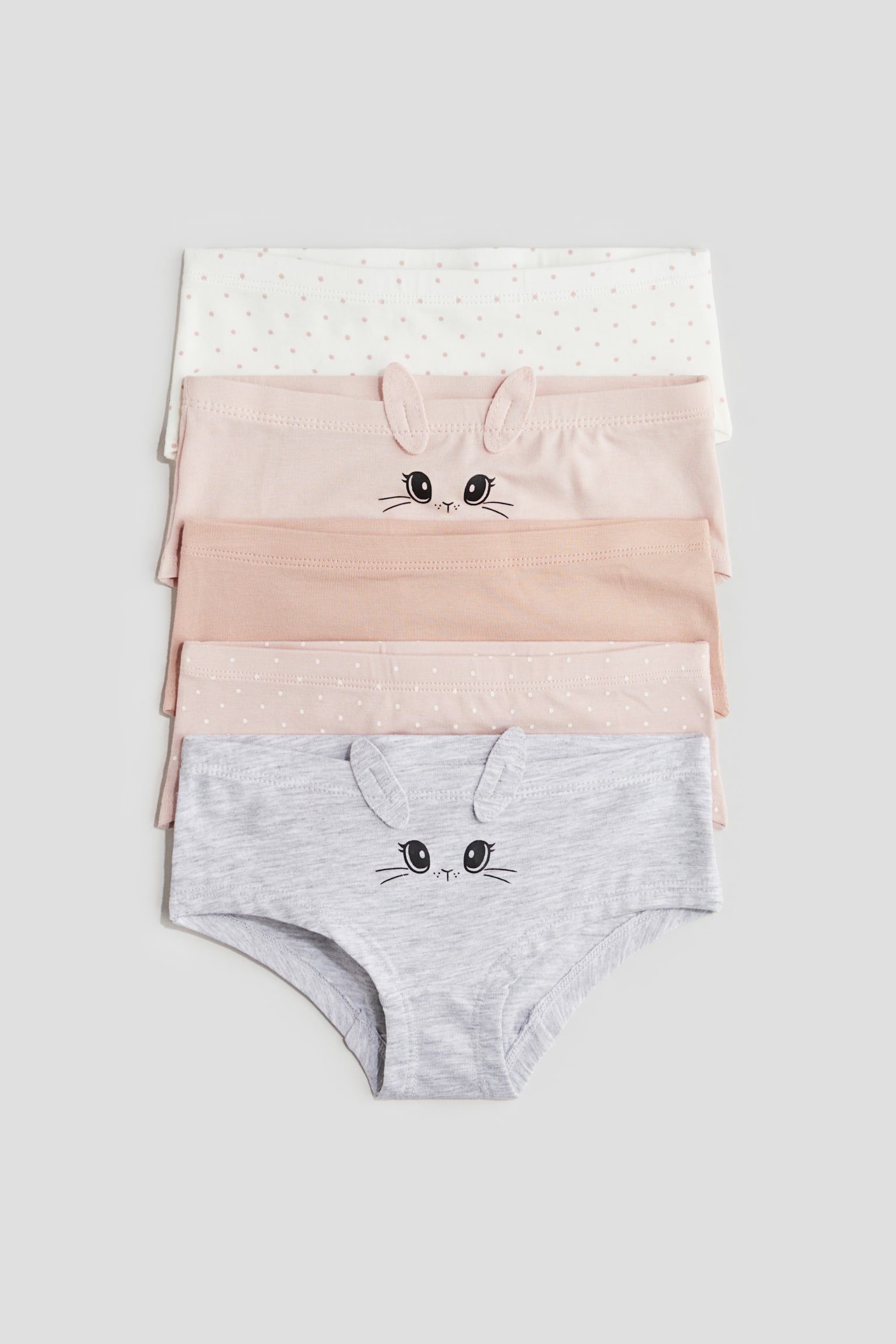 5-pack hipster briefs - Pink/Light pink/Bunnies - 1