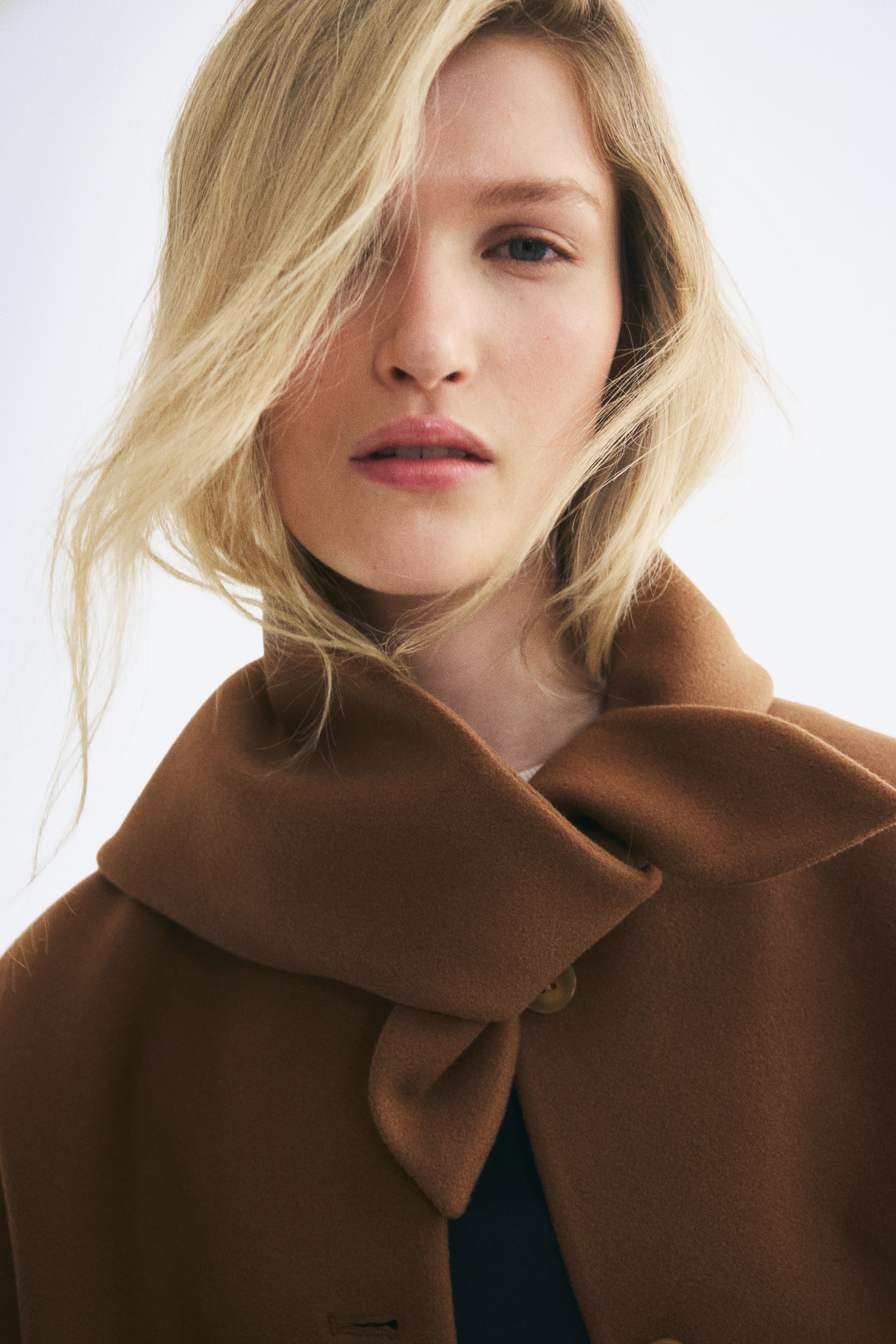 Veste en sergé avec col foulard