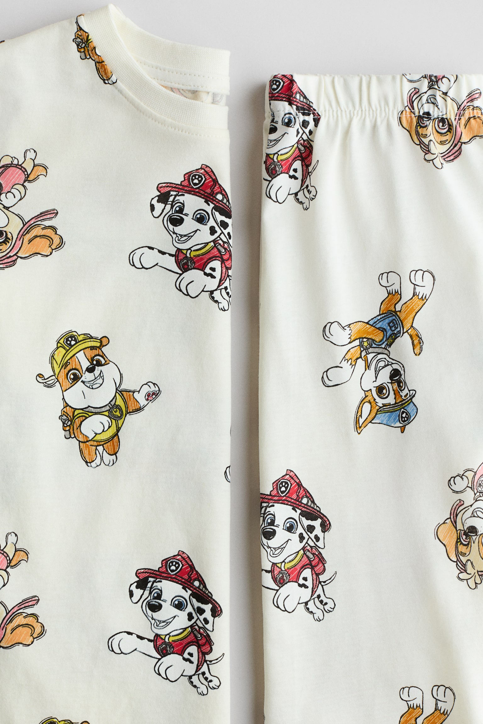 Printed cotton pyjamas - Cream/Paw Patrol - 2