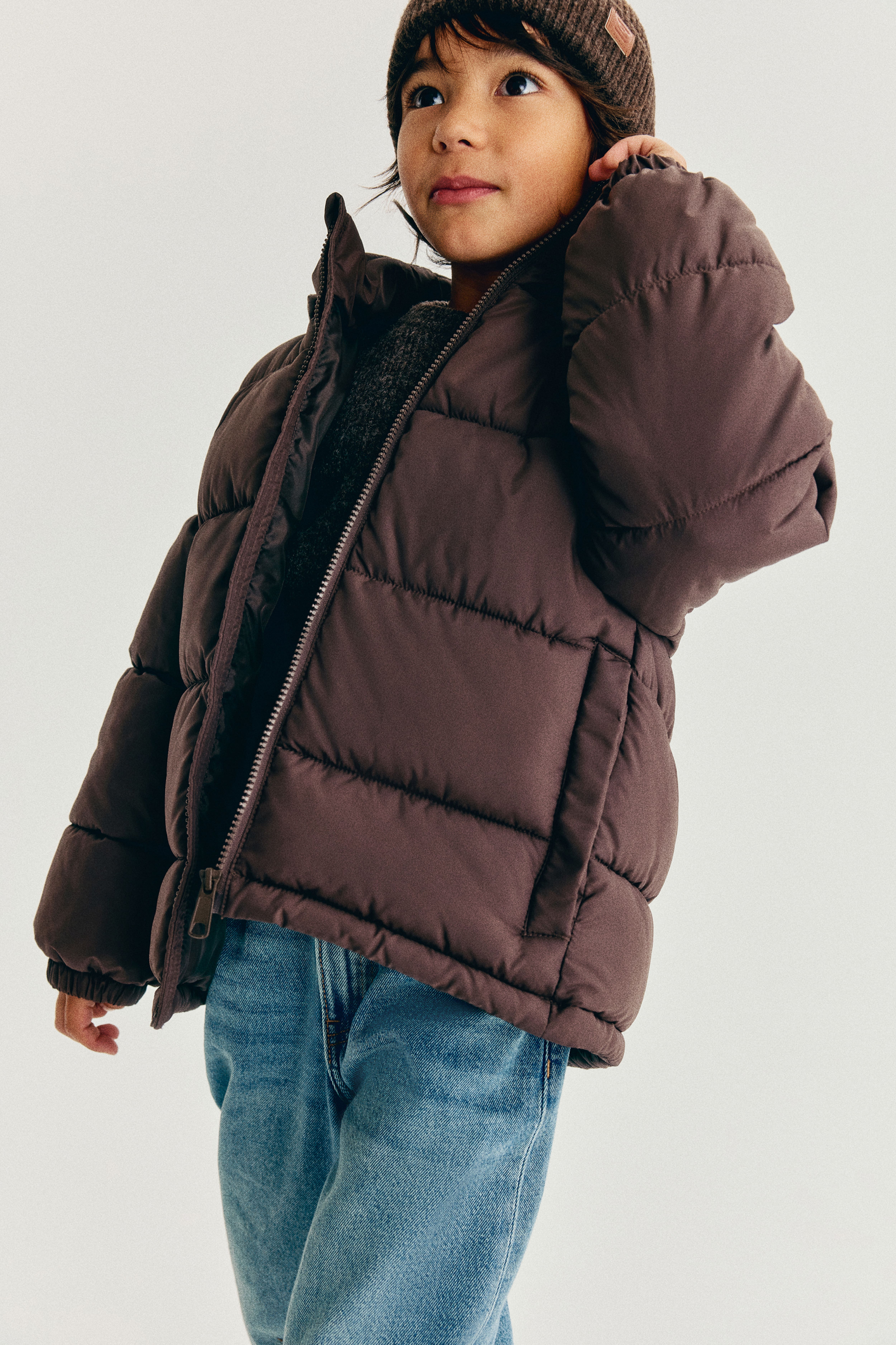 Manteau court matelassé hydrofuge