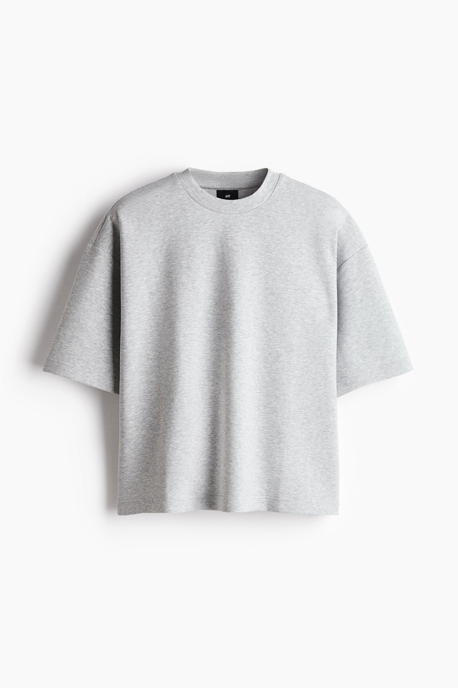 Oversized Fit Scuba T-shirt - Light grey marl/Cream/Light dusty green/Dark khaki green - 2