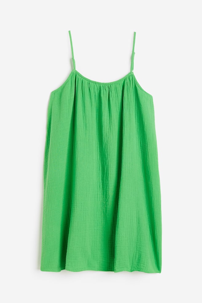 Ärmlös klänning - Grön/Cerise - 2