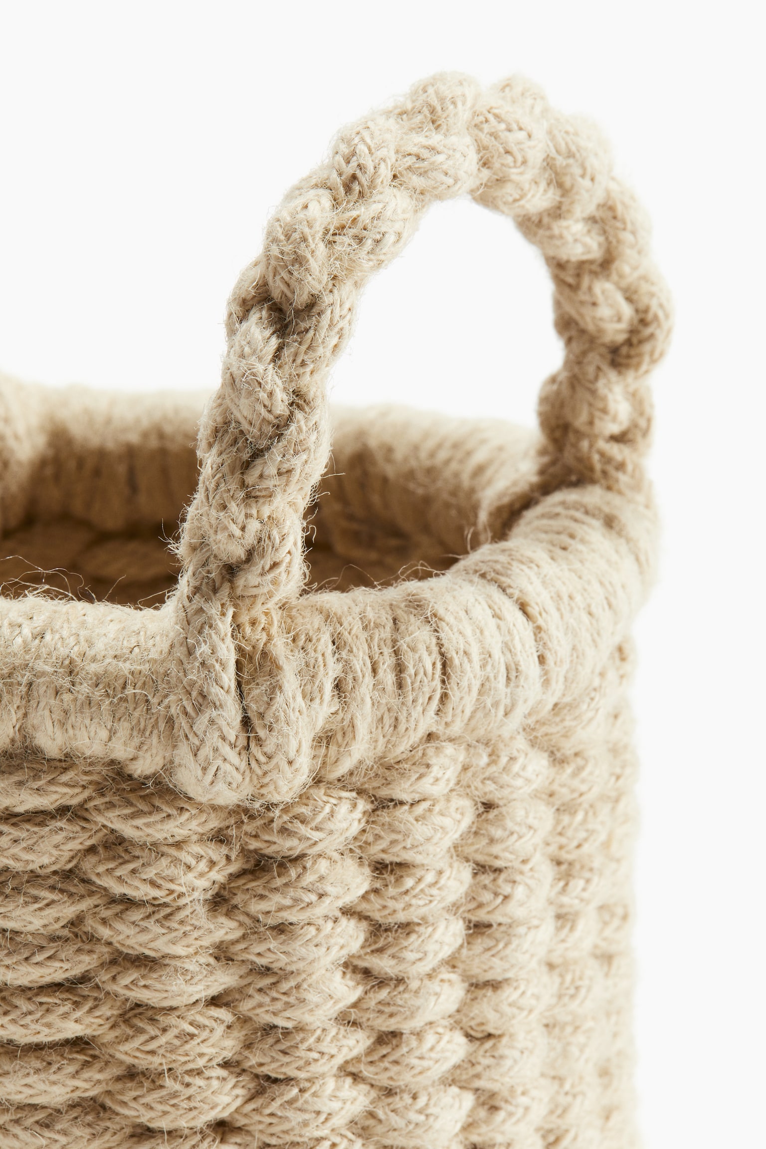 Jute storage basket - Light beige/Olive green/Black - 3