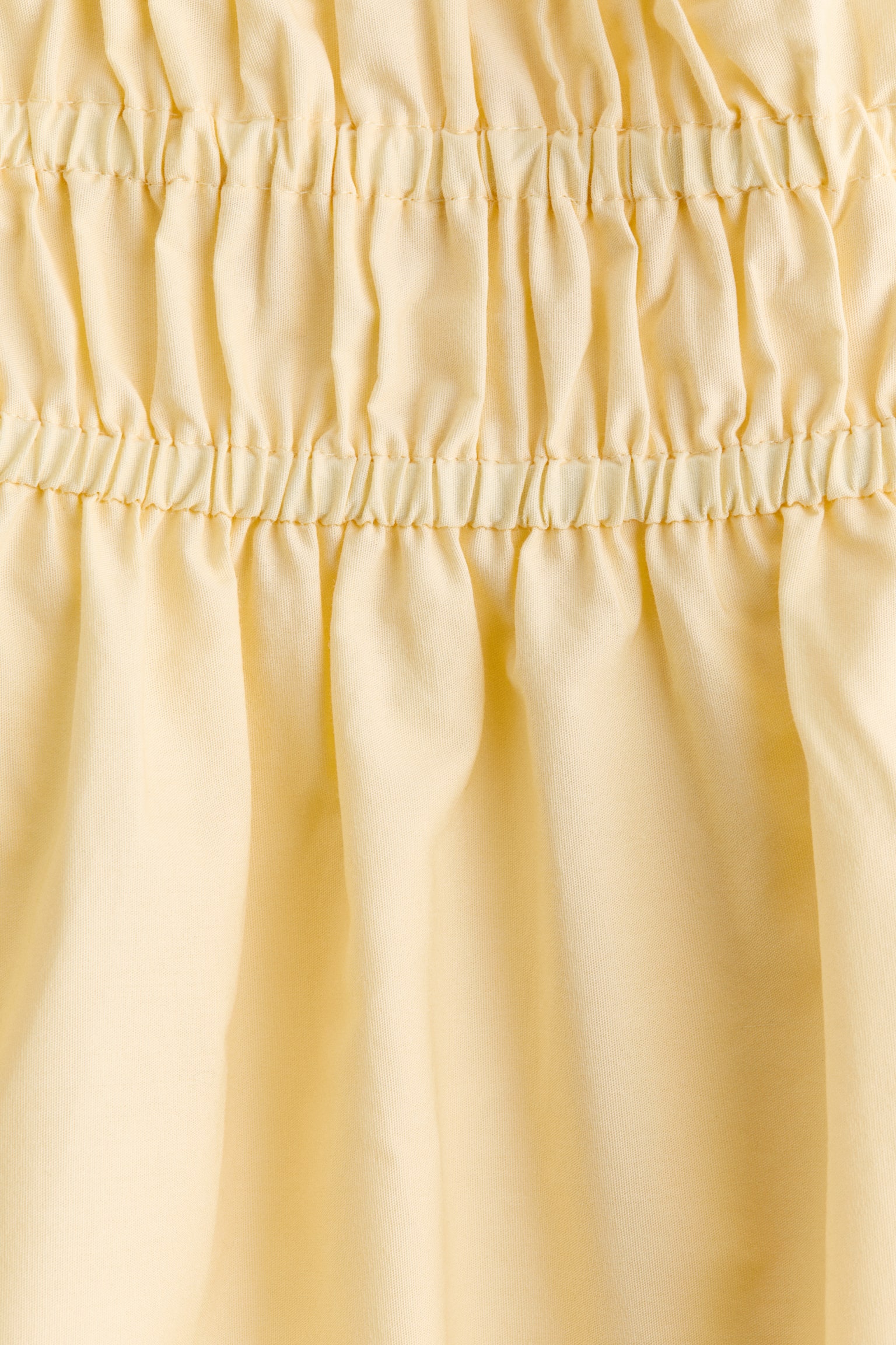 שמלת כותנה עם כתפיות נקשרות - צהוב בהיר/תכלת/משבצות גינגהאם/קרם/פרחוני - 2