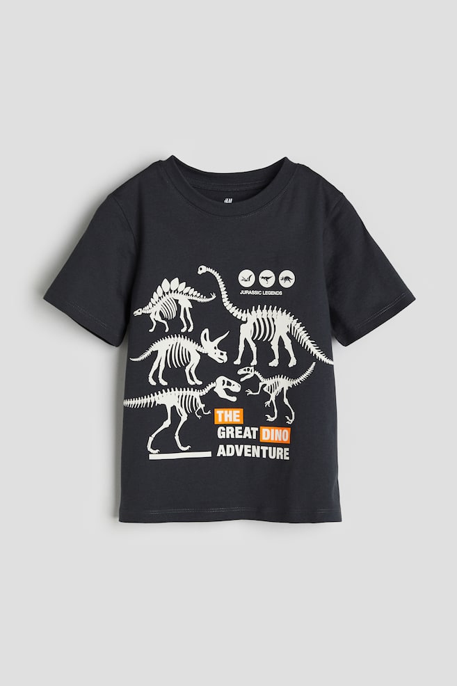 Printed T-shirt - Dark grey/Dinosaurs/Natural white/NASA/Beige/Vehicles/White/Dinosaurs/dc/dc/dc/dc - 1