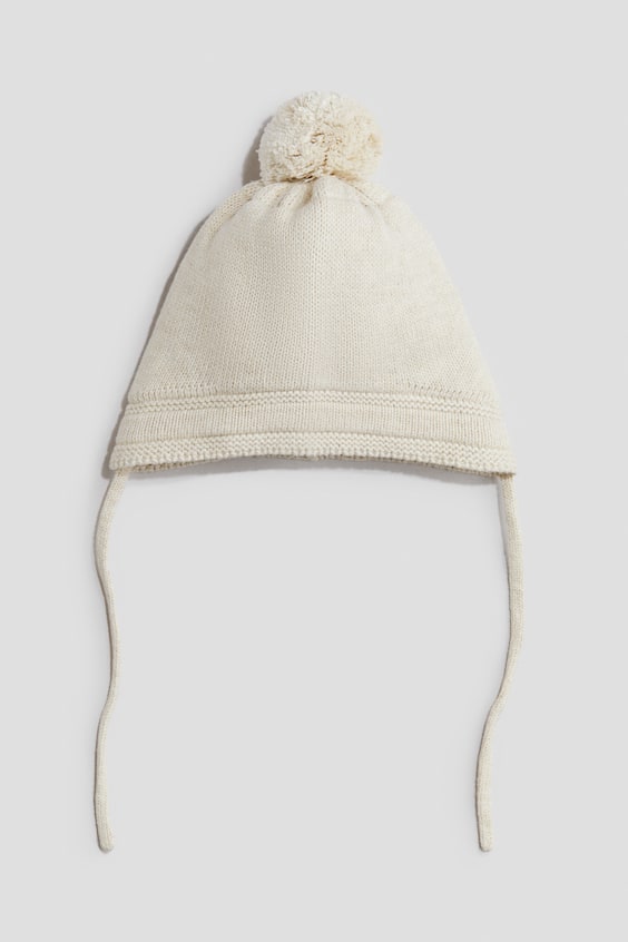 Детские шапки H&M Knit Beanie with Chin Strap