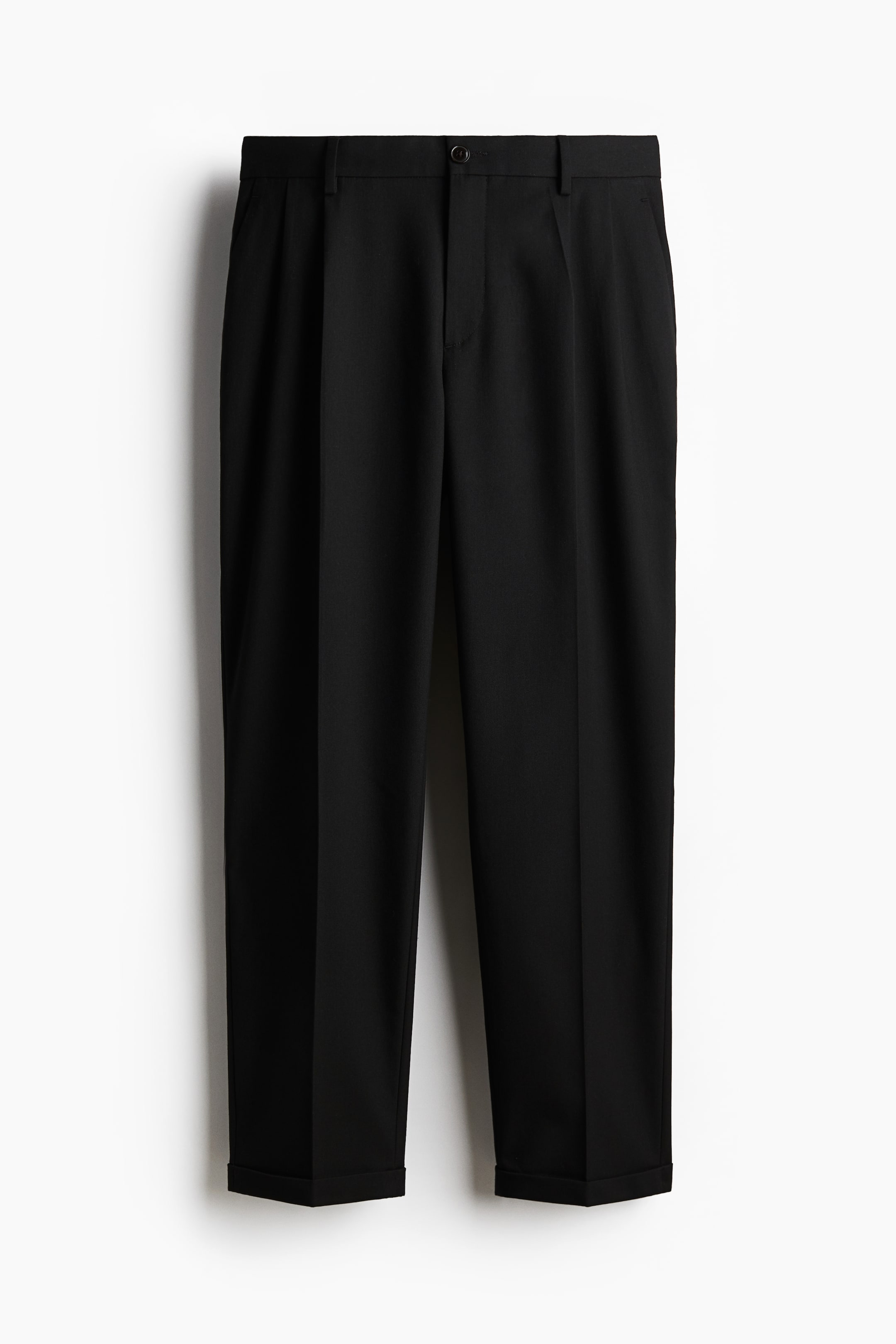 Regular Fit Tailored trousers - Black - Men | H&M GB 5