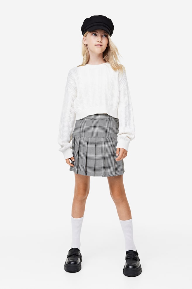 Pleated skirt - Black/Dogtooth-patterned/Dark beige/Checked/Green/Checked/Black - 2