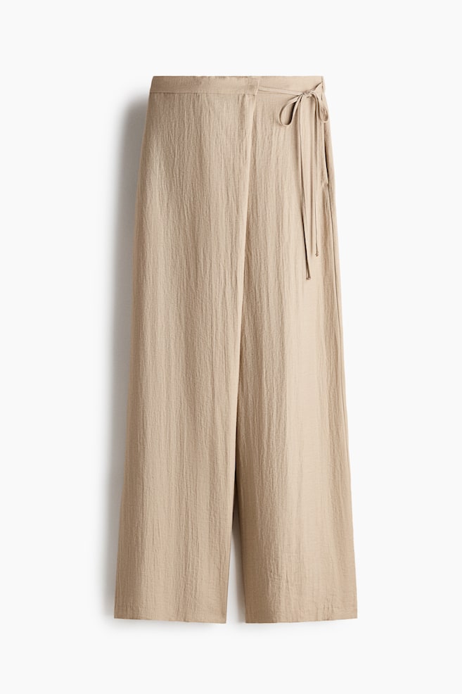 Wickelhose aus Leinengemisch - Beige/Khakigrün - 1