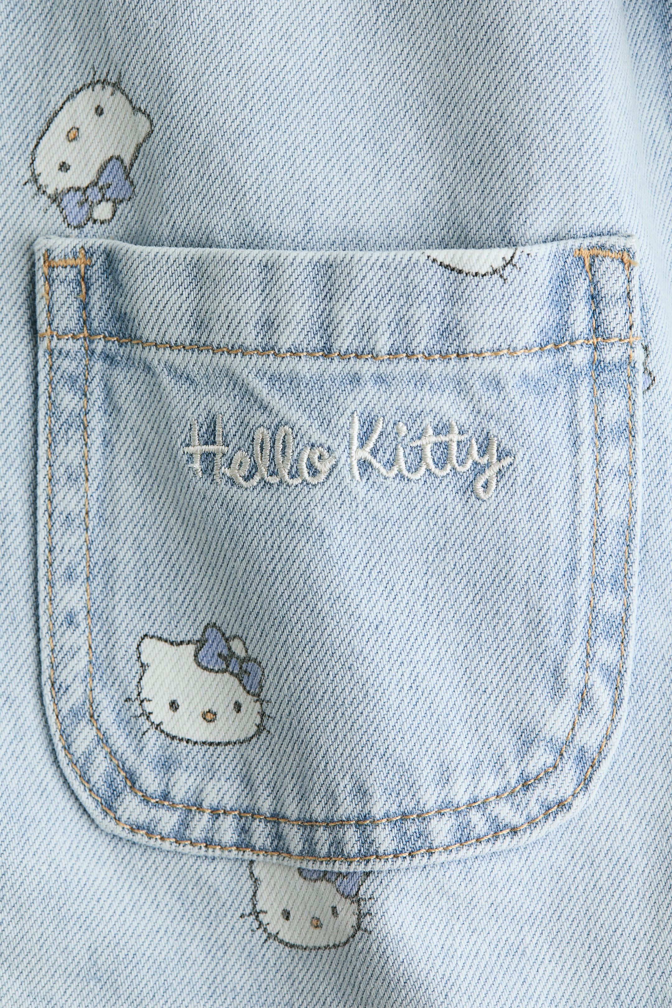 Printed Cotton Denim Jacket