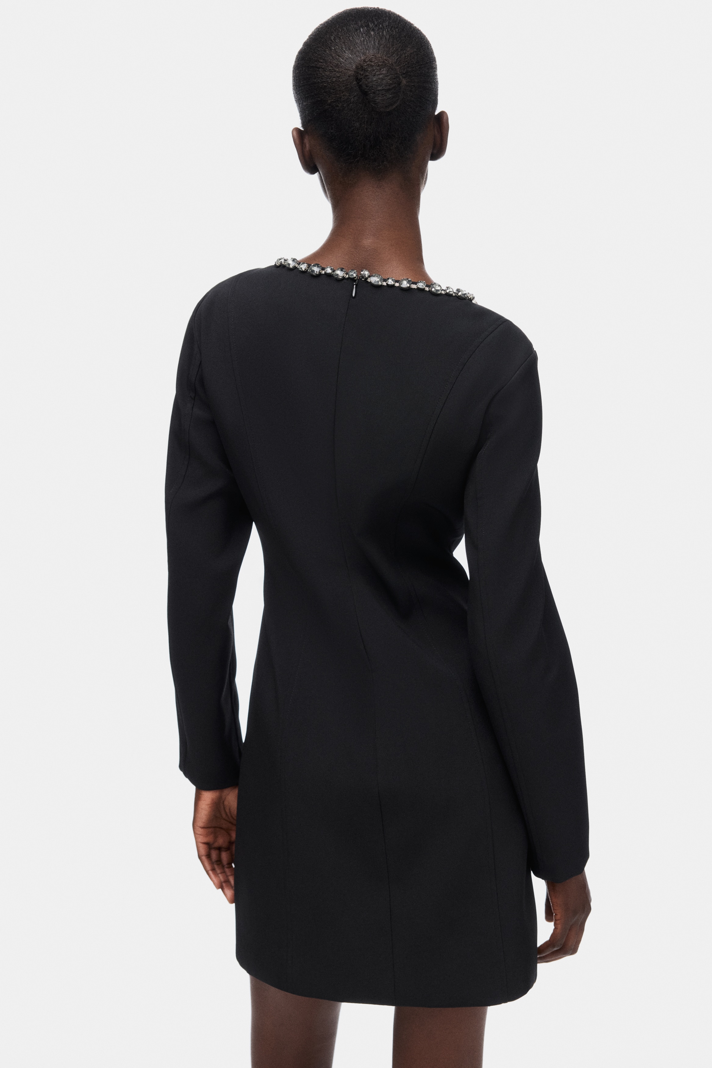 rhinestone embellished mini dress h&m H&m rhinestone mini