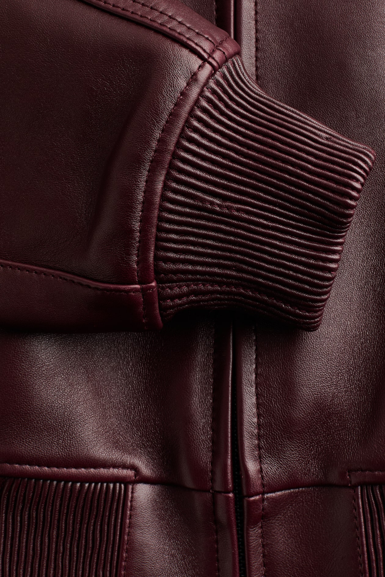 Leather bomber jacket - image 4