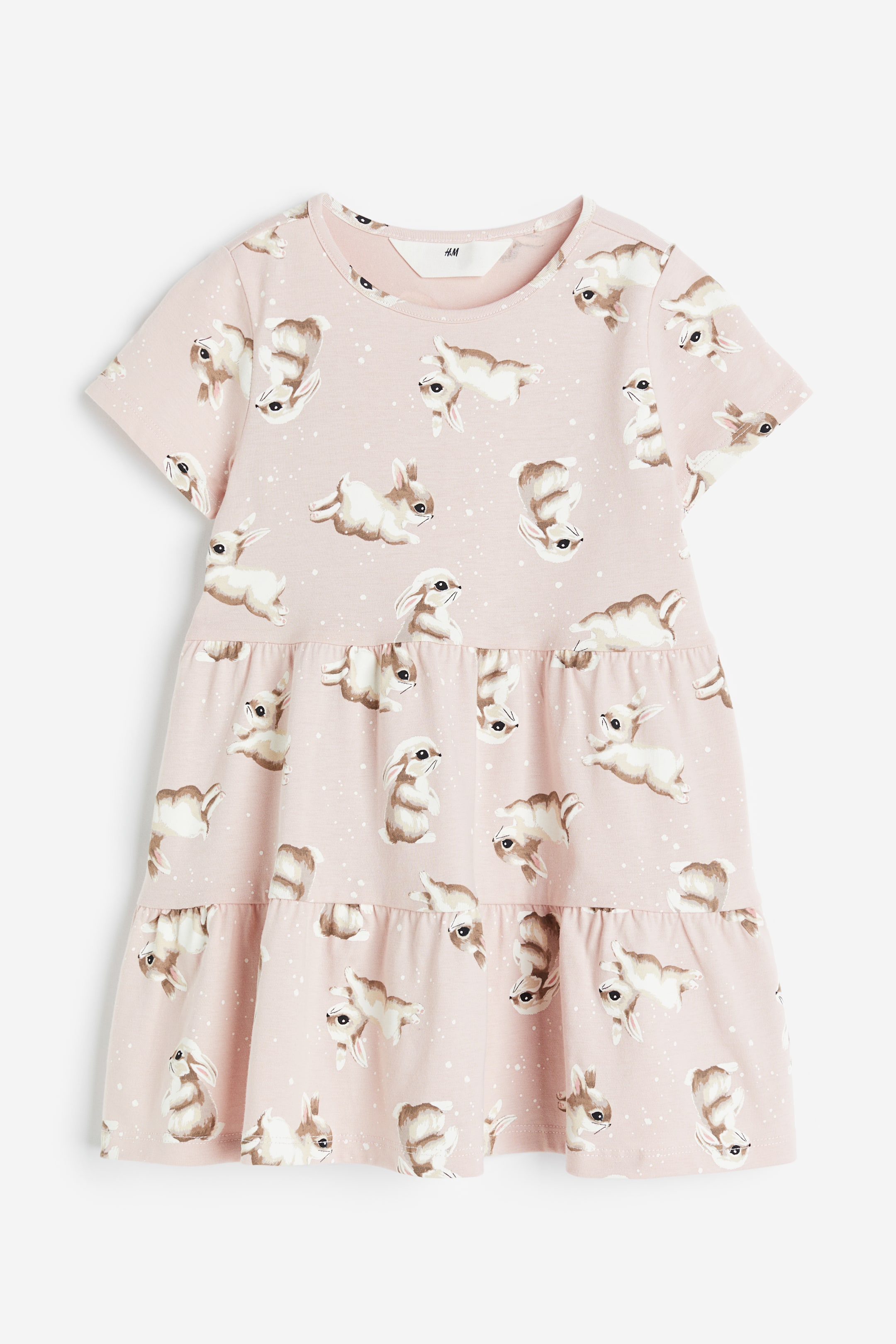 View larger image: Cotton jersey dress - Light pink/Bunnies - Kids | H&M 1