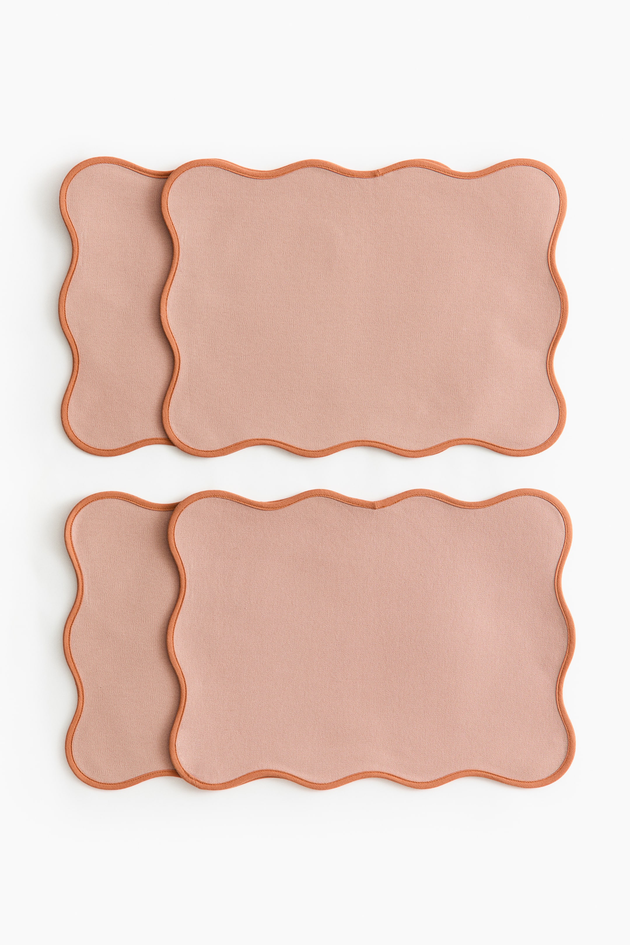 View larger image: 4-Pack Water-Repellent Placemats - Light pink/terracotta - Home All | H&M US 1