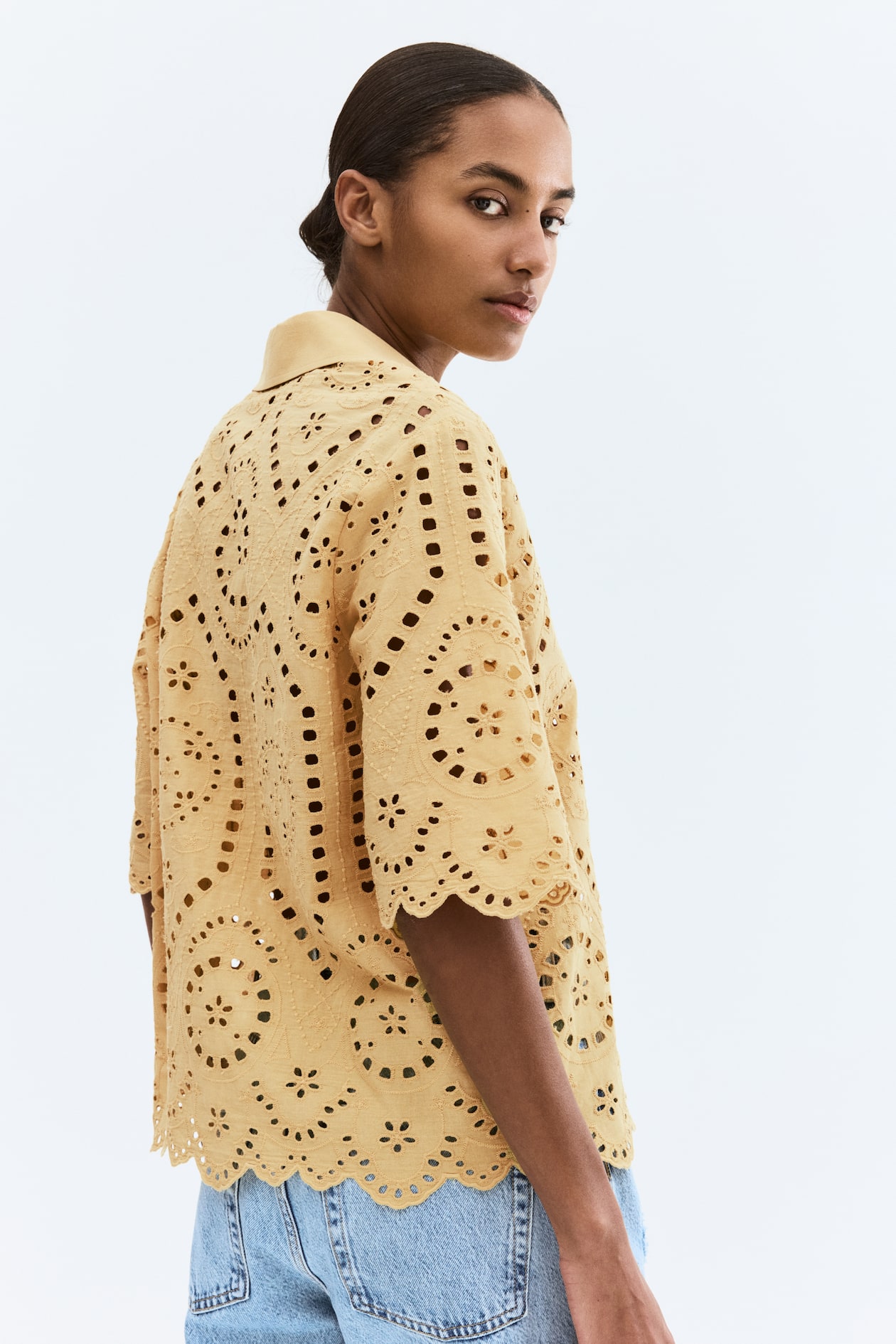 Eyelet-Embroidered Cotton Shirt - image 3