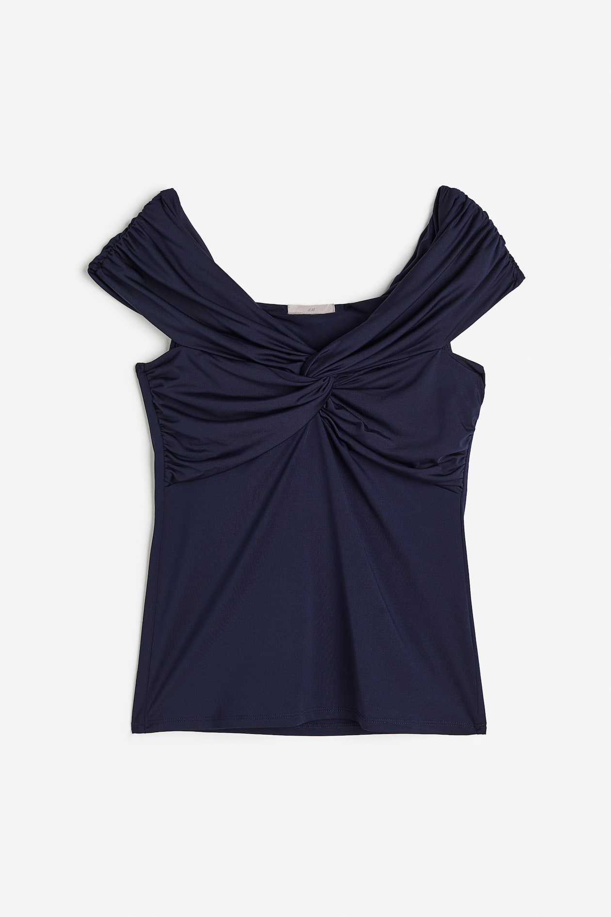 Off-Shoulder-Top - Kurzarm - Normale Länge - Marineblau - Ladies 