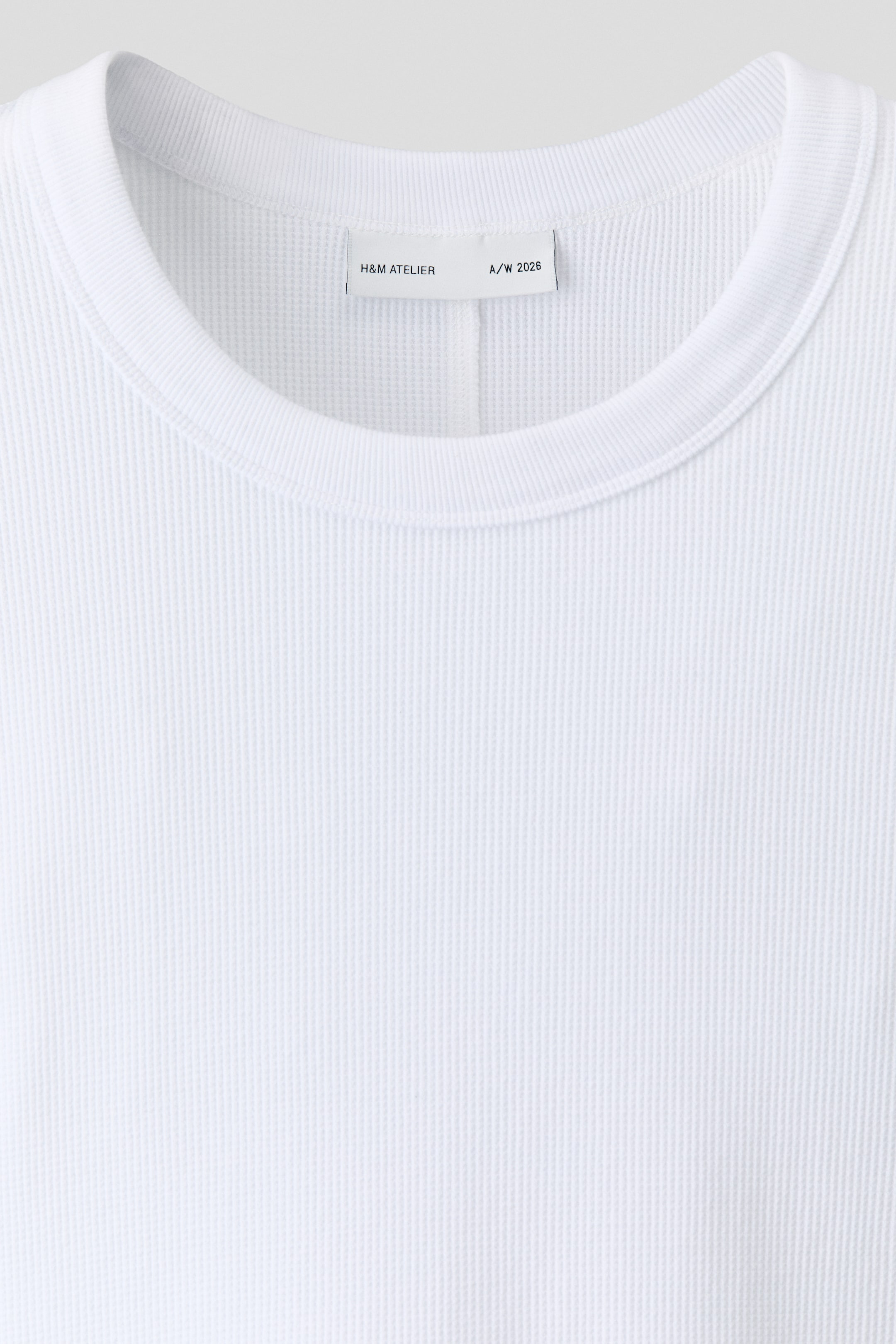 T-shirt gaufré moulant en coton