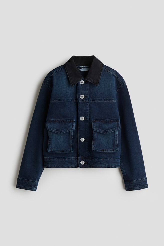 Jacke aus Baumwolldenim - Dunkles Denimblau - 1