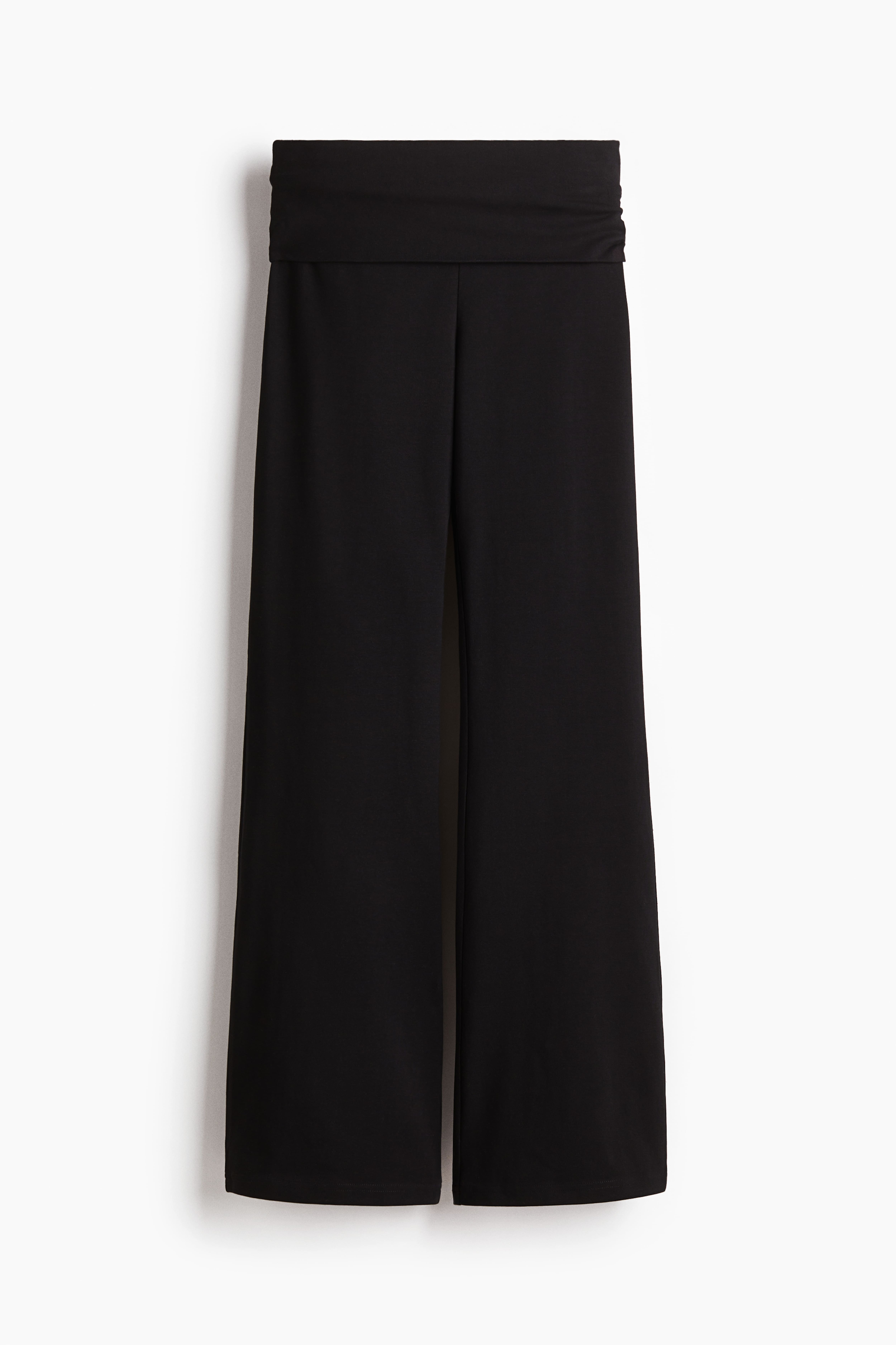 Foldover-Waist Cotton Pants