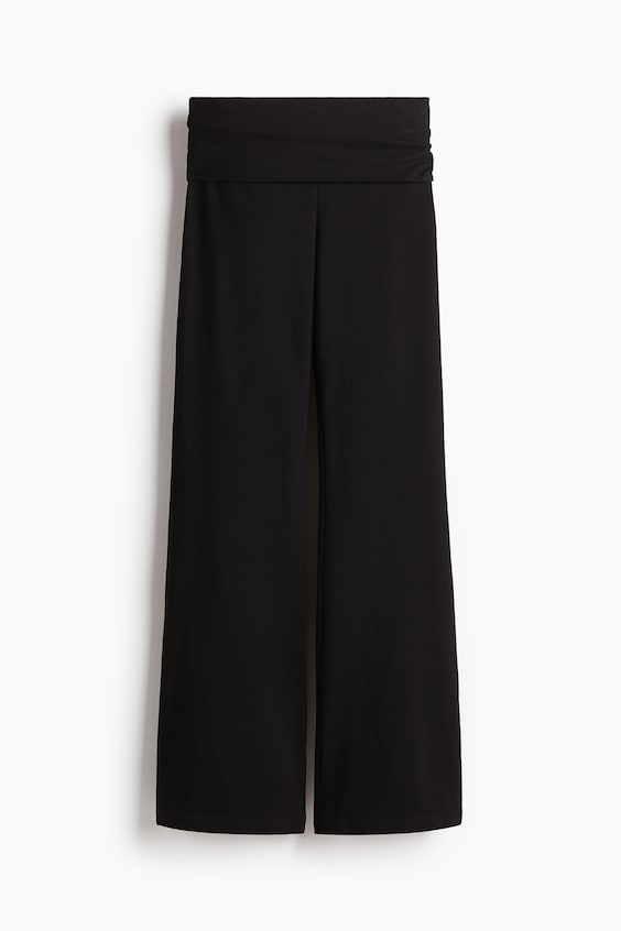Женские брюки H&M Foldover-Waist Cotton Pants