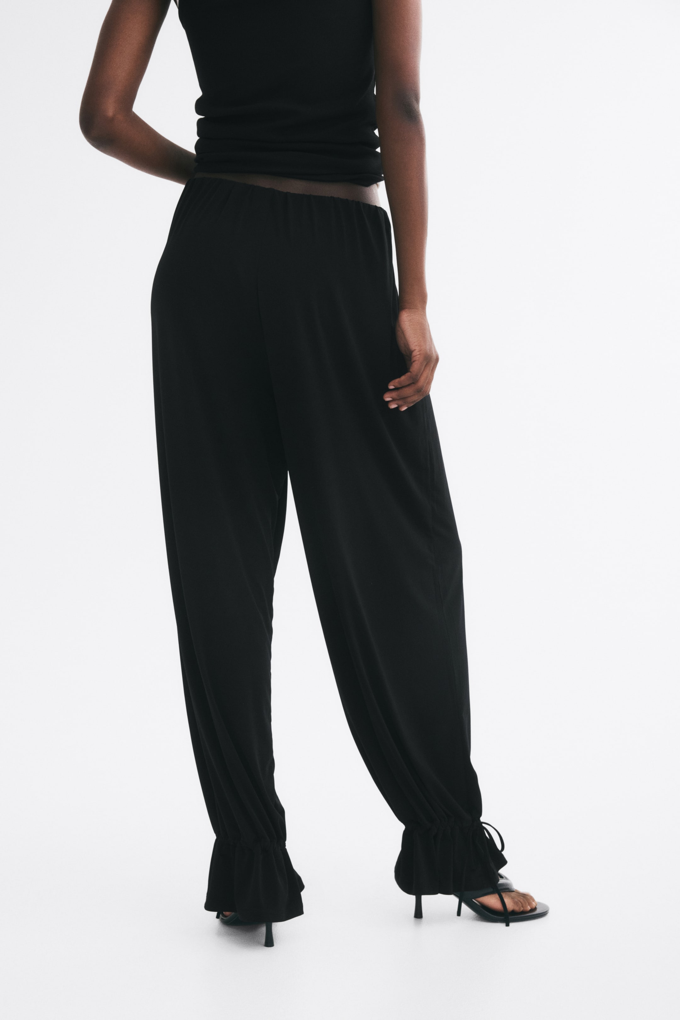 Tie-Detail Balloon-Leg Pants