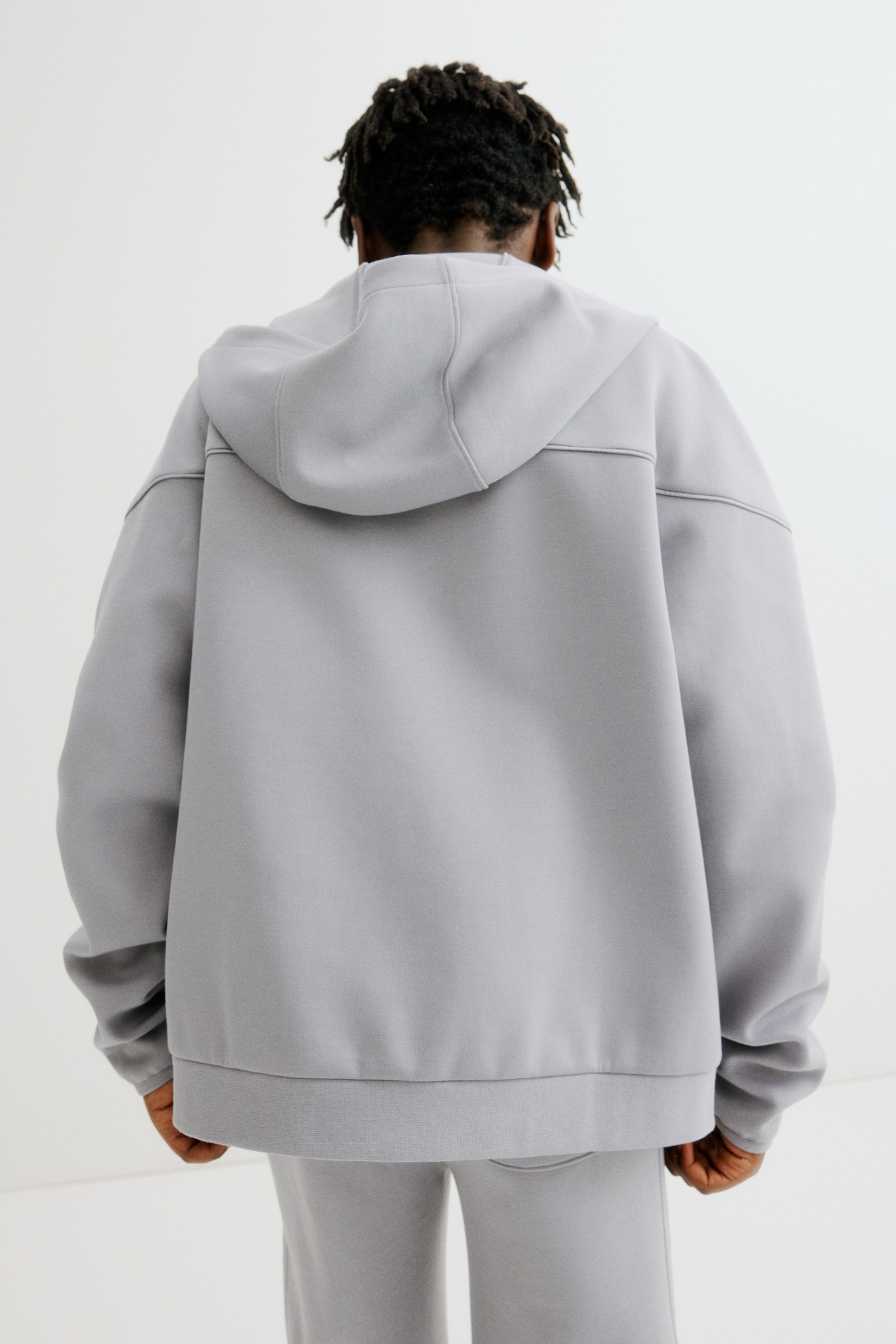 Rozpinana sportowa bluza z kapturem DryMove™ - Zakurzony szary/Zakurzony morski - 6