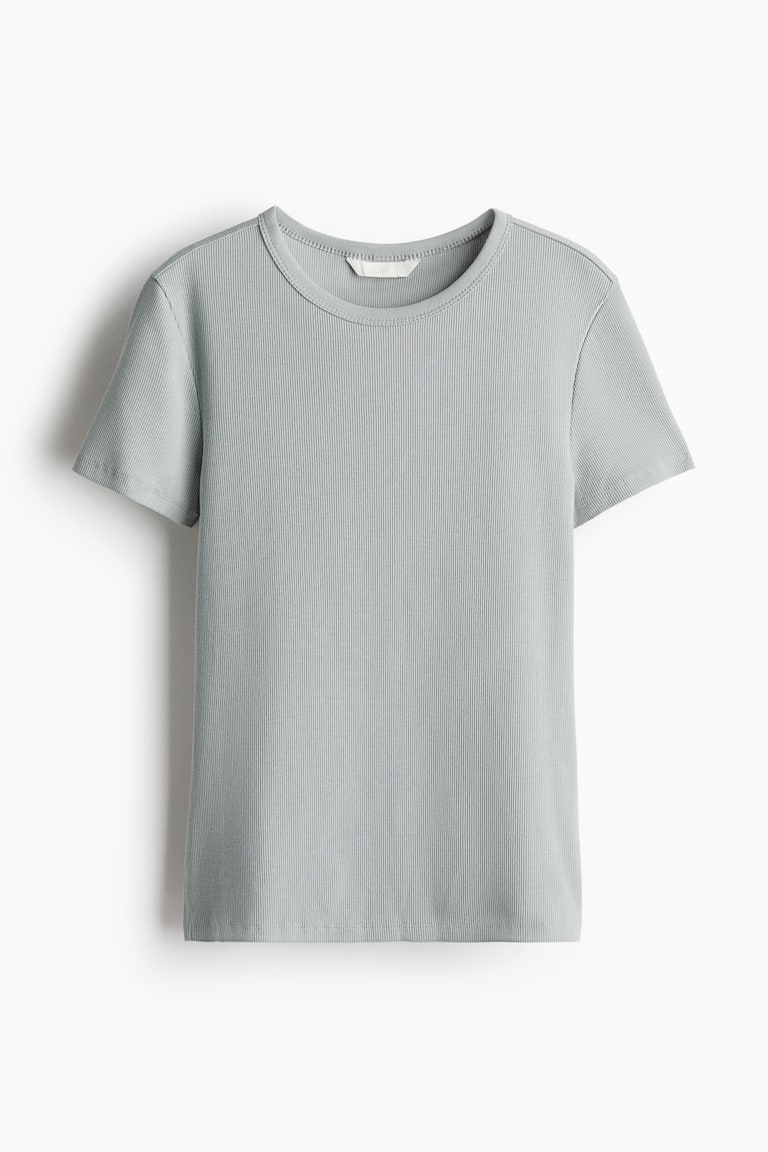 T-shirt Femme H&M Taupe Avec Nœud Pêche - Taille M En Coton Bio, Occasion Très Bon état