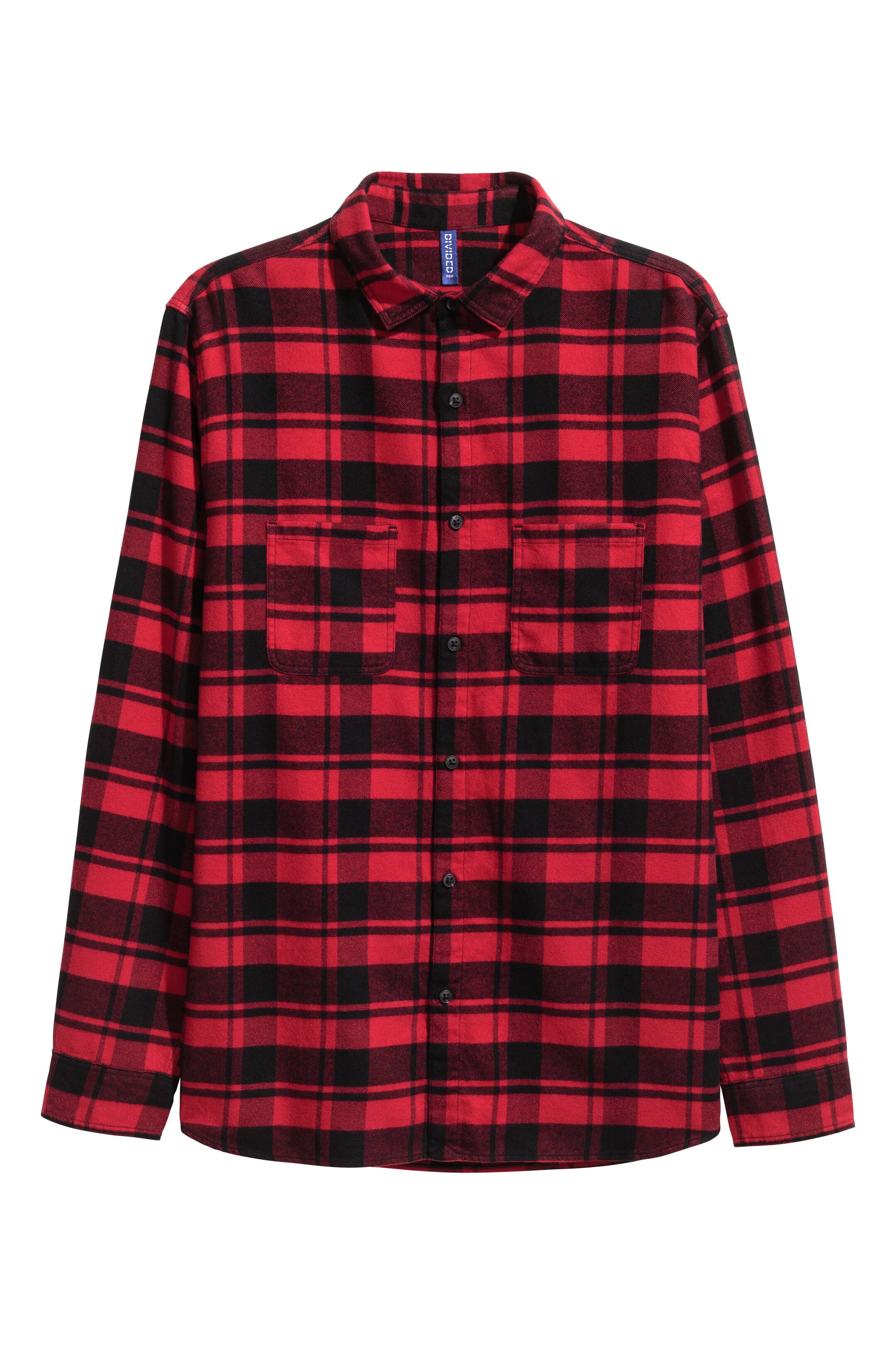 View larger image: Flannel shirt - Red/Black - Men | H&M GB 1