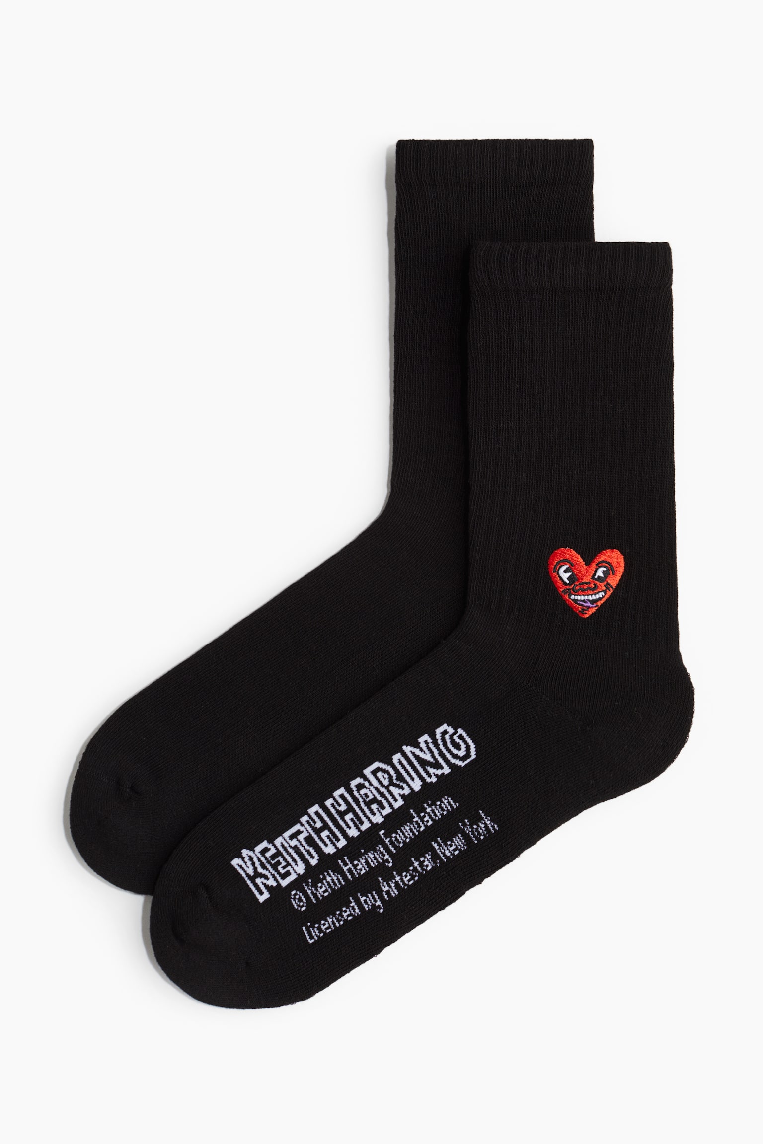 Motif-detail socks - Black/Keith Haring/Black/Coca-Cola/White/Coca-Cola/Black/Coca-Cola/Black/Keith Haring/Black/Pulp Fiction/White/Keith Haring/White/Keith Haring/White/Fanta - 1