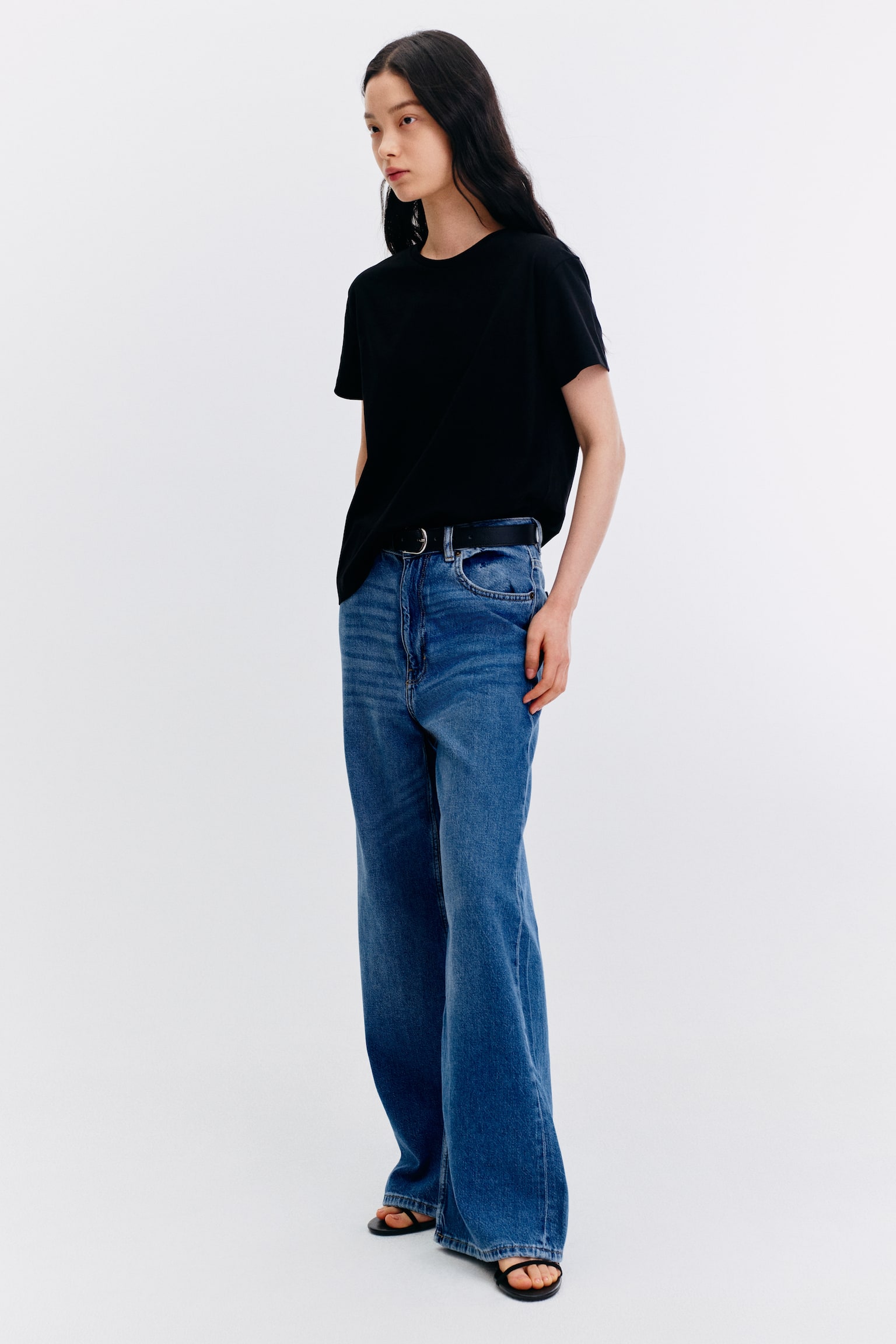 COOLMAX® T-shirt - Black/White/Light dusty blue - 2