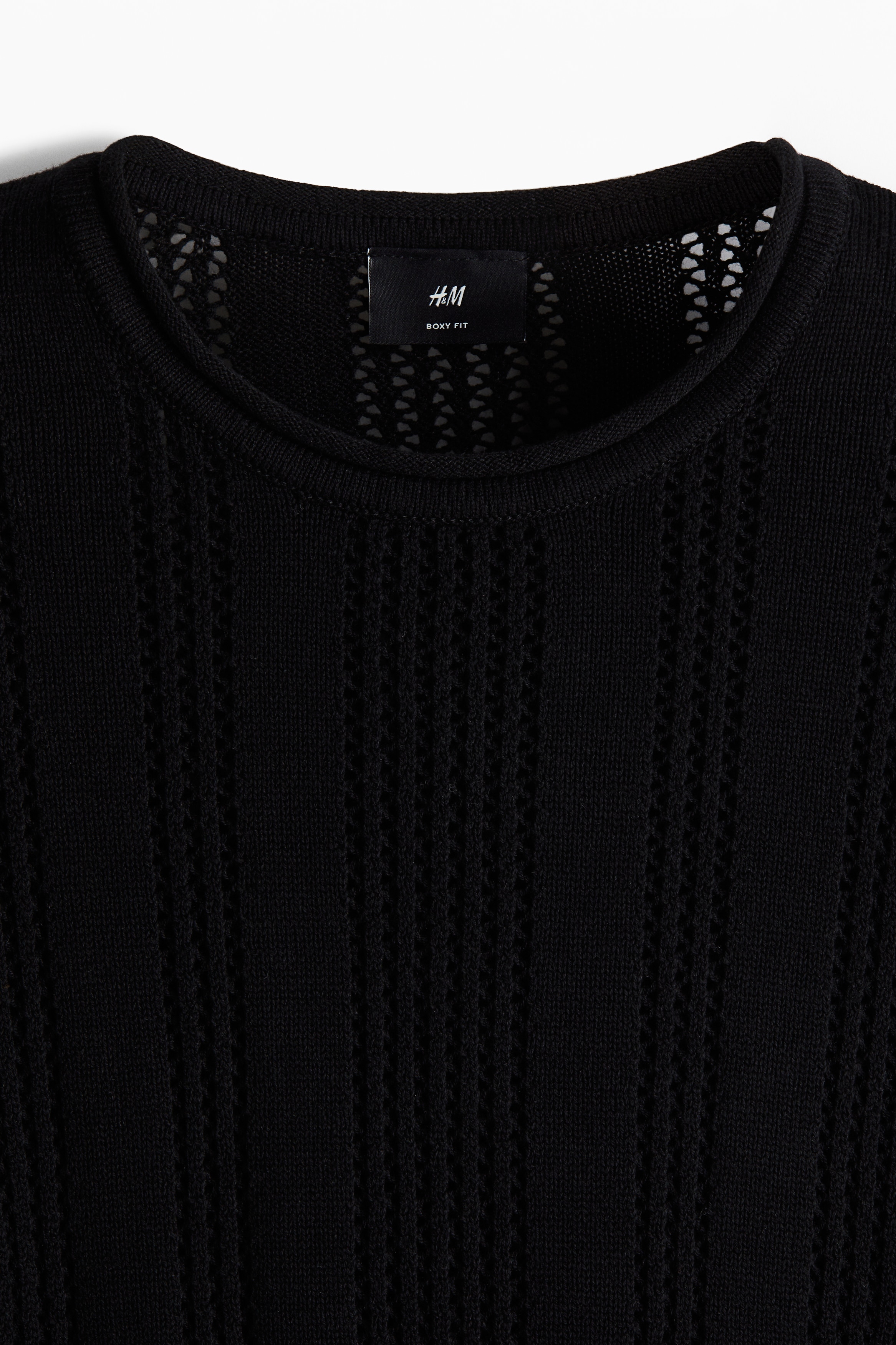 Regular Fit Pointelle-knit jumper