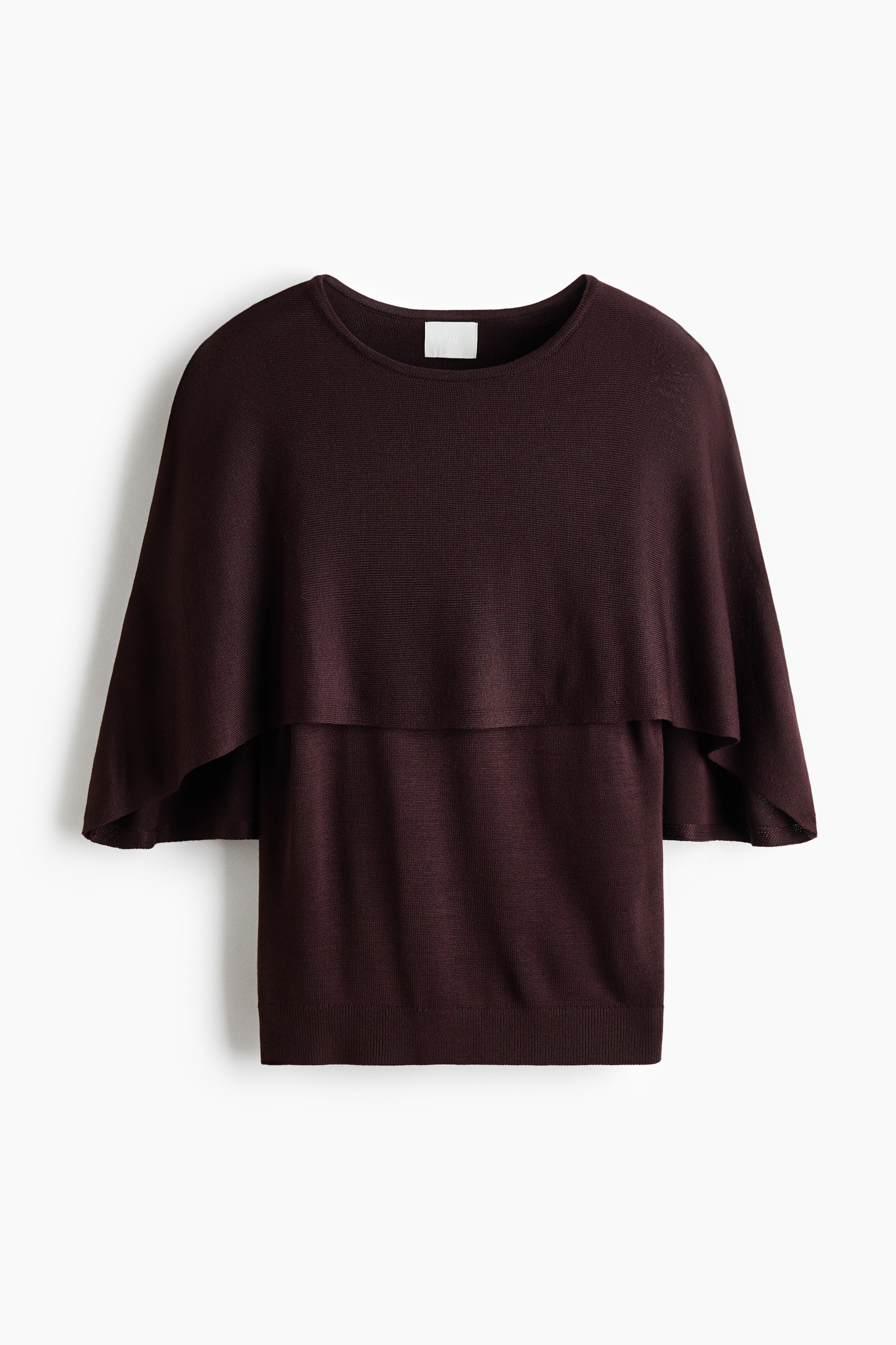 Fine-knit cape top