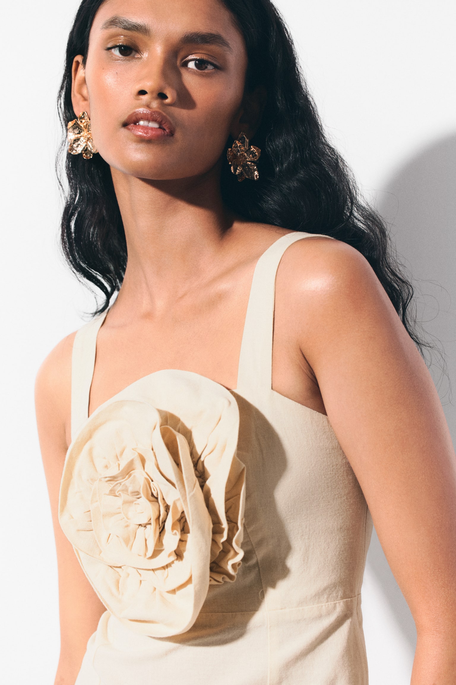 Vestido con aplicación - Beige claro - 2