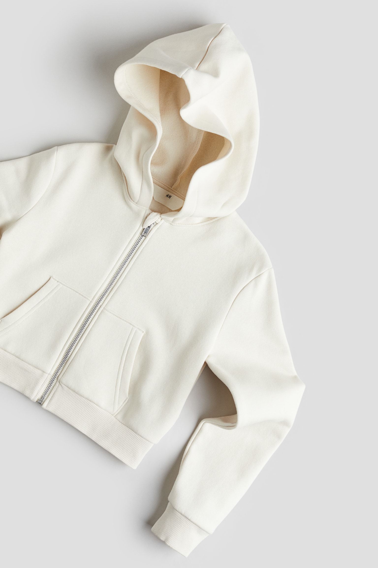 Zip Up Hoodie - Natural white/Dark grey/Light grey marle - 5