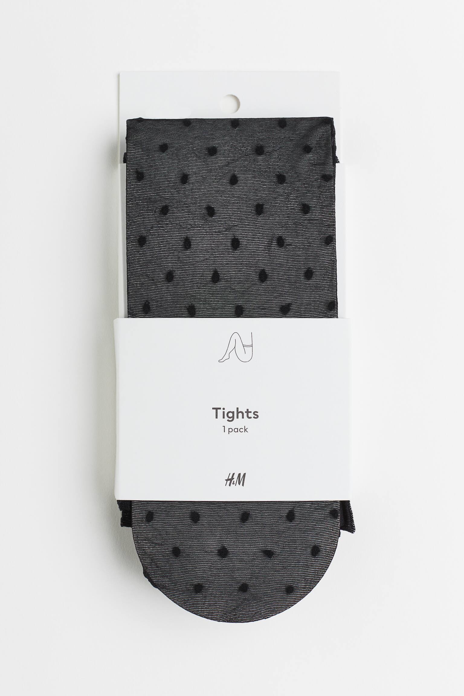 40 Denier Spot Tights - Black/Spot - 1