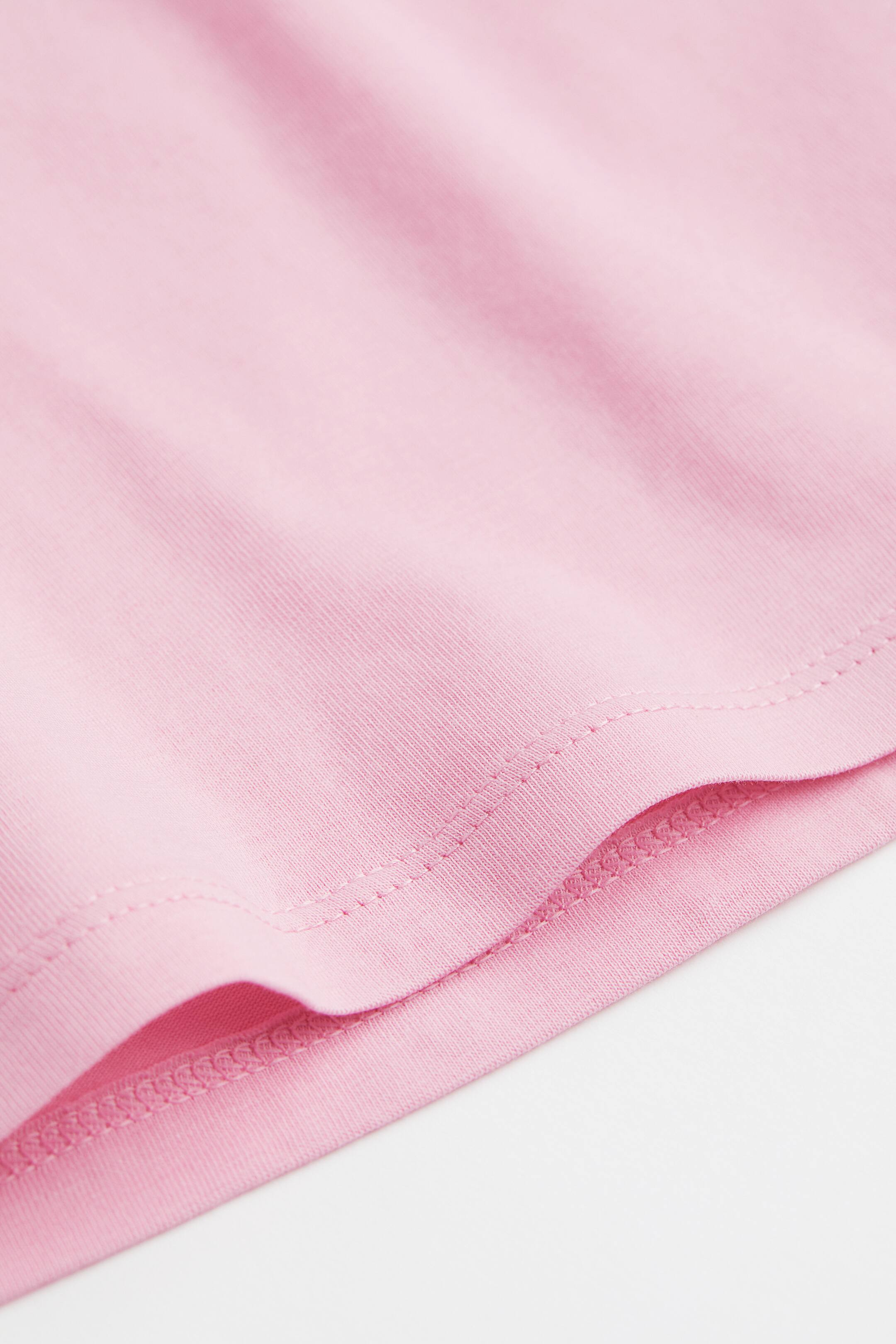 View larger image: Cotton jersey cropped top - Light pink - Ladies | H&M IN 2