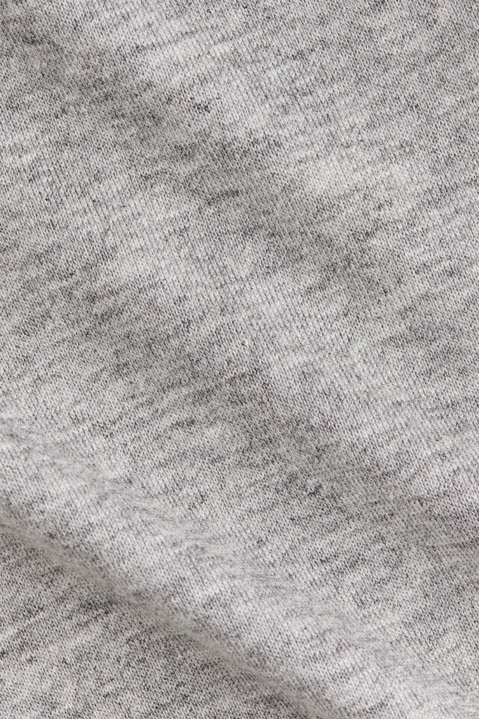 長版墊肩T恤 - 淺灰混色 - 4