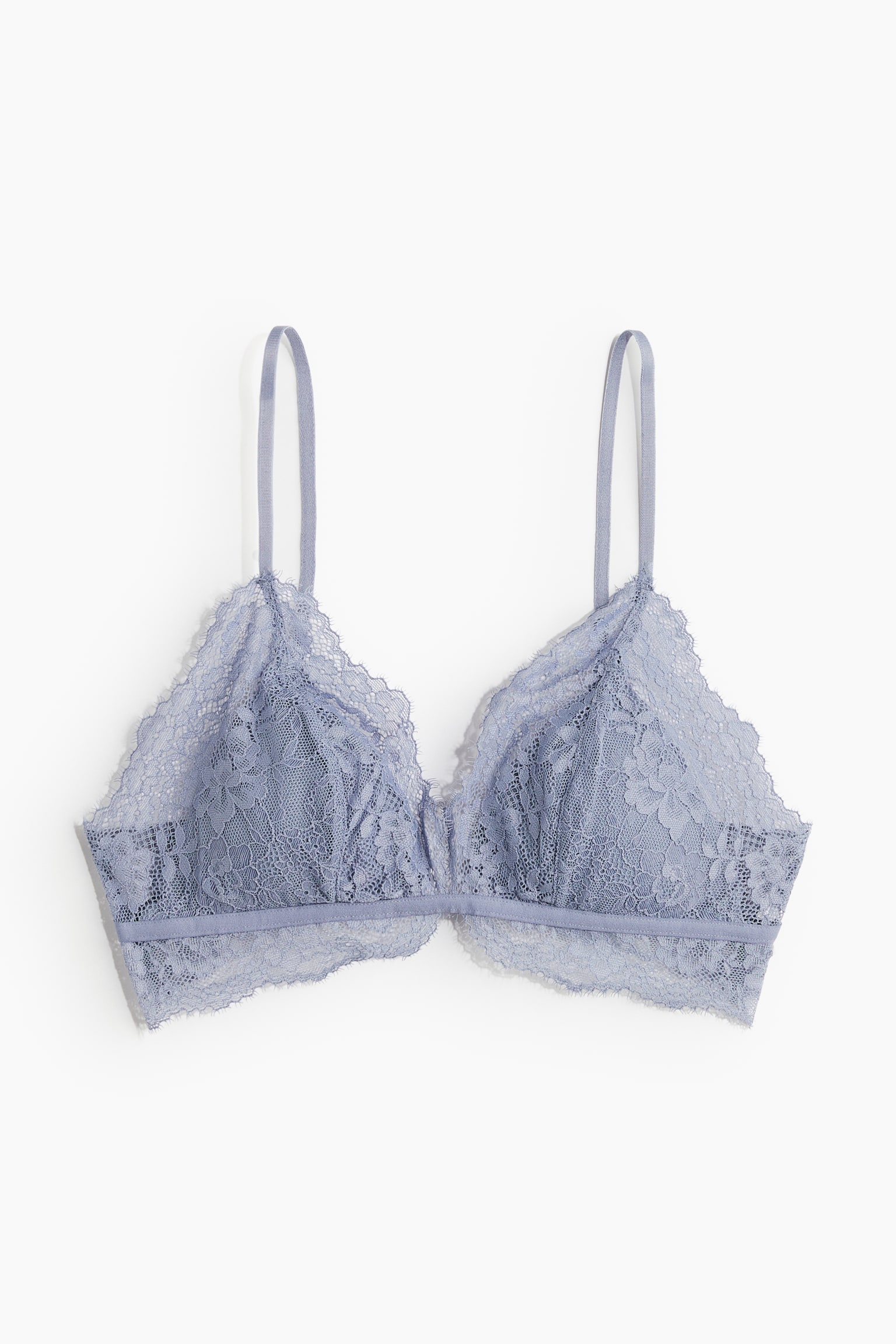 Padded soft lace bra - Dusty blue/Black/White/Navy blue - 1