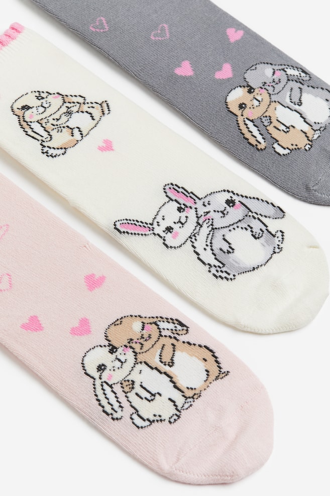7-pack socks - Light pink/Bunnies/Light pink/Unicorns/Light pink/Butterflies/Old rose/Weekdays/dc - 2